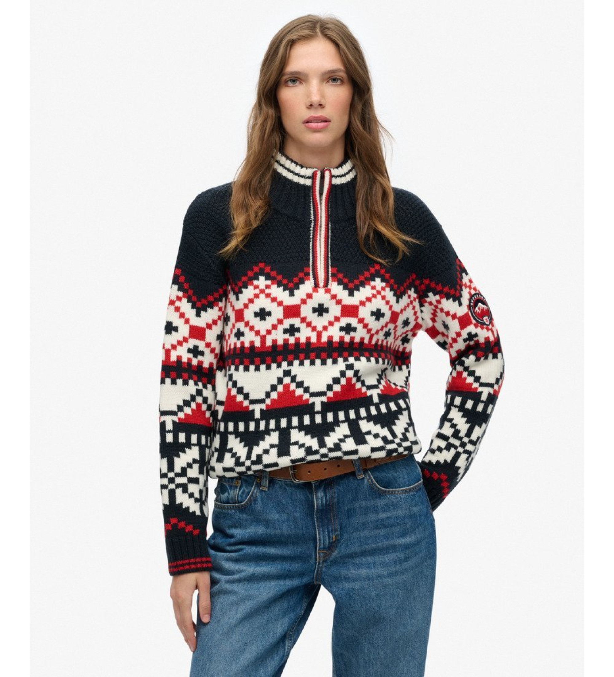 Superdry Jersey Intarsia marino Superdry Jersey Intarsia marino