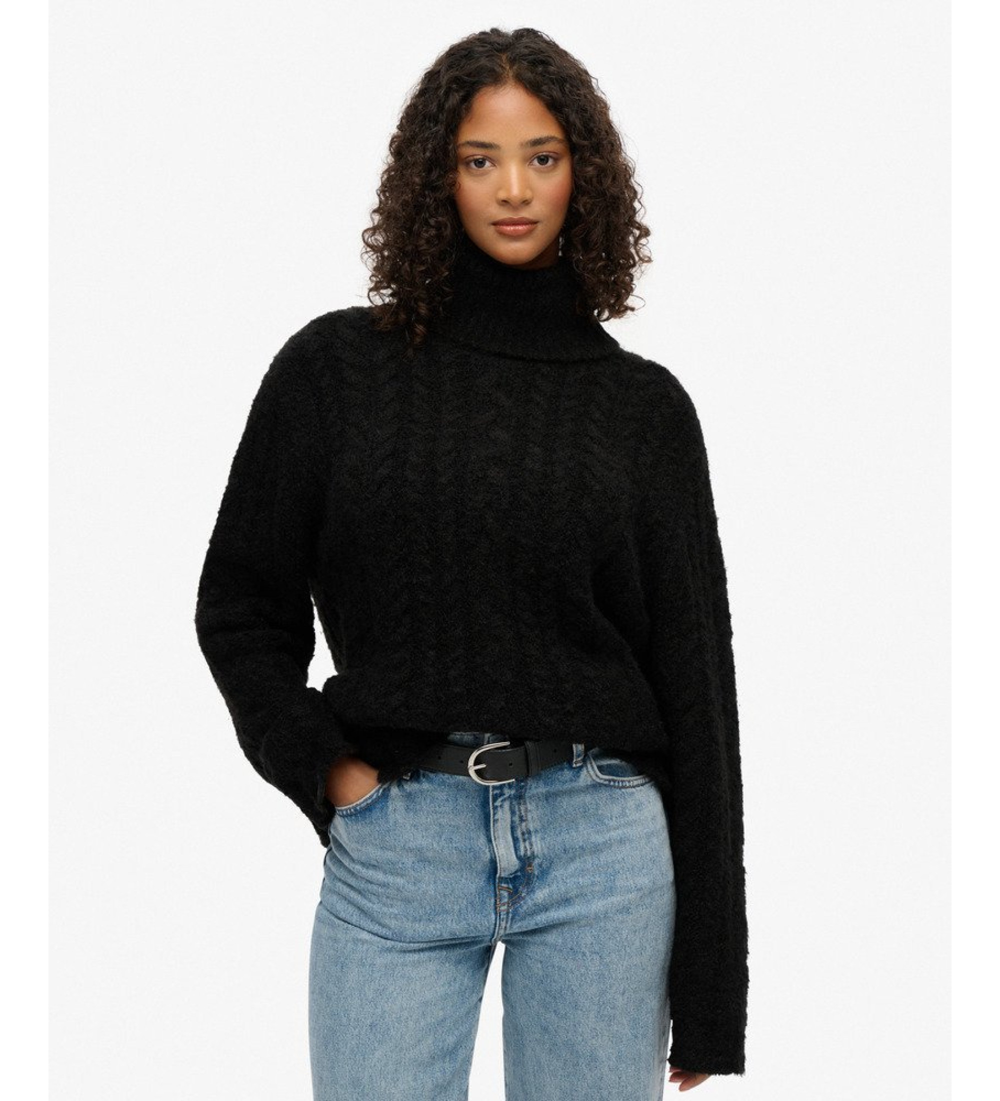 Superdry Jumper Roll noir Superdry Jumper Roll noir