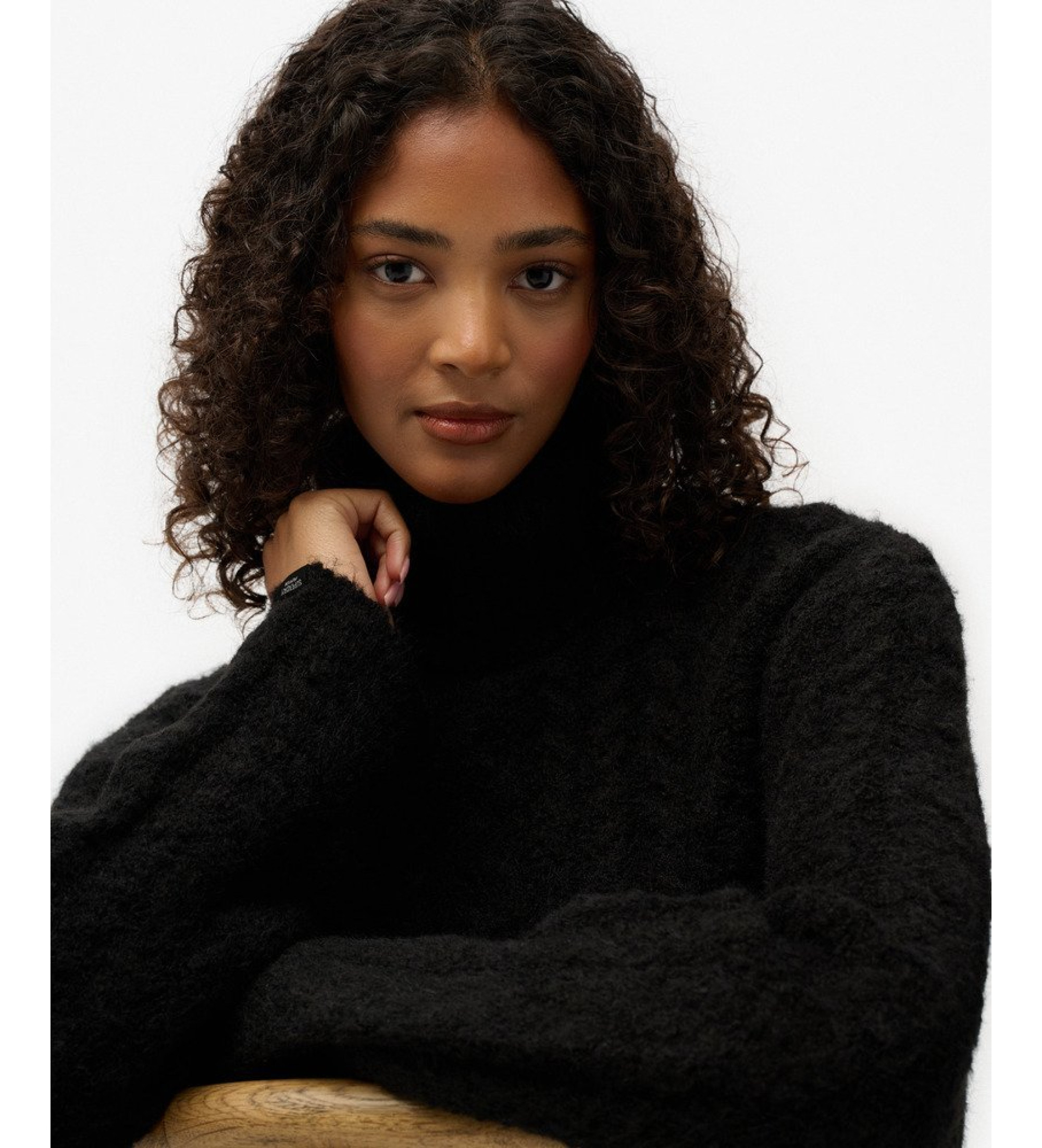 Superdry Jumper Roll noir Superdry Jumper Roll noir