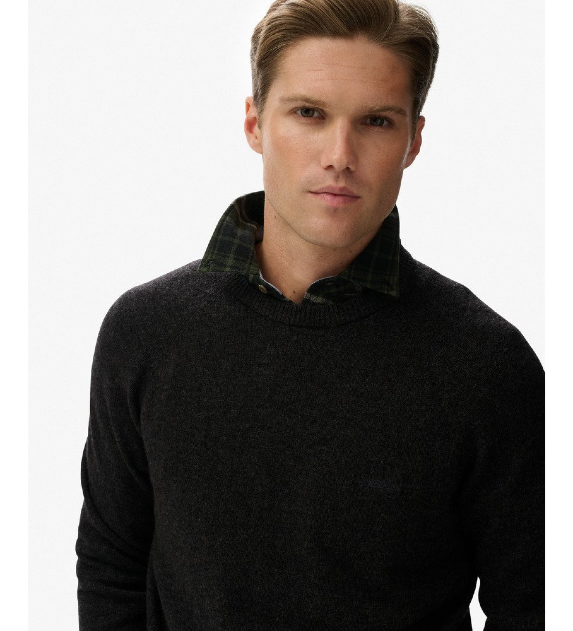 Superdry Camisola de lã preta Superdry Camisola de lã preta