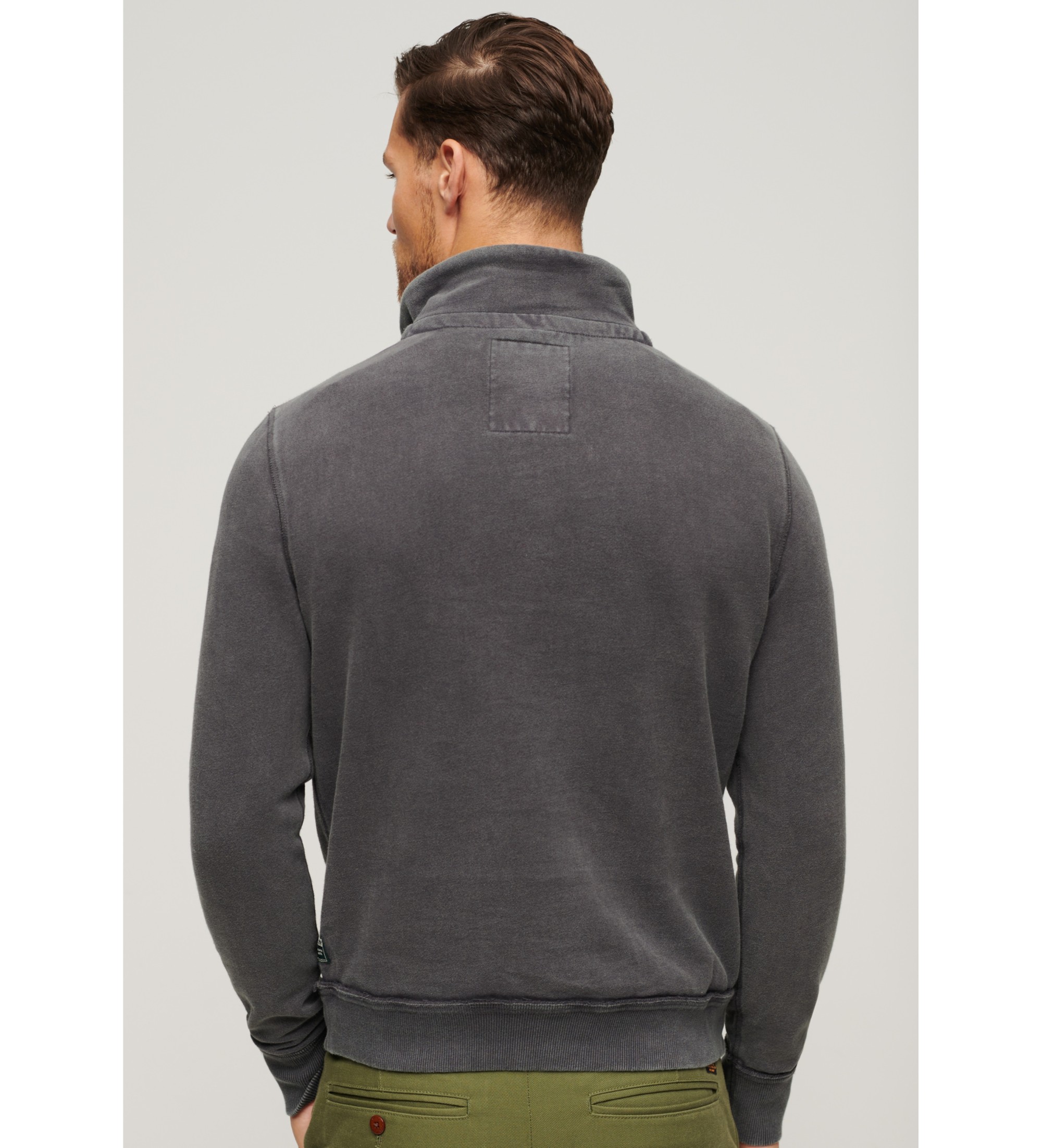Superdry Vintage Athletic black baker's collar jumper