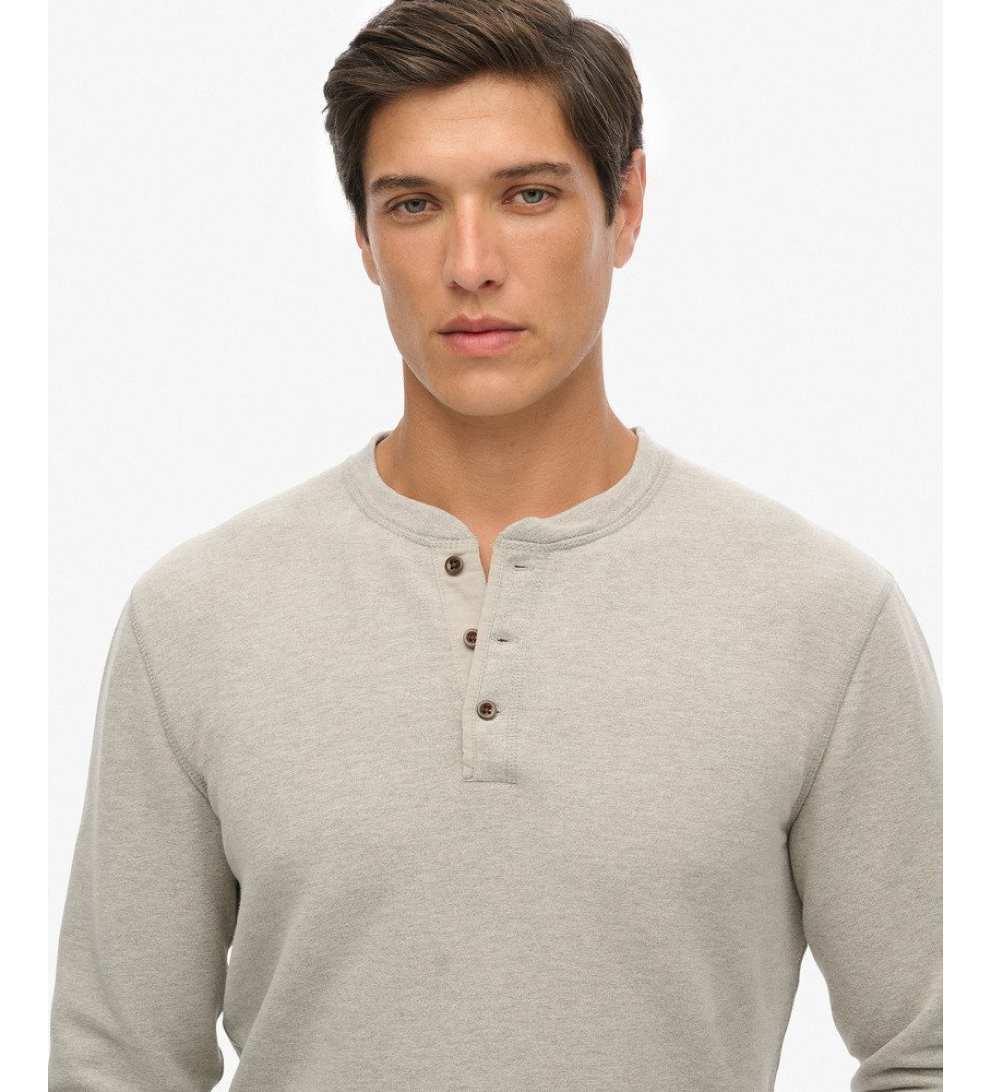 Superdry Merchant Store T-shirt Grandad gris Superdry Merchant Store T-shirt Grandad gris