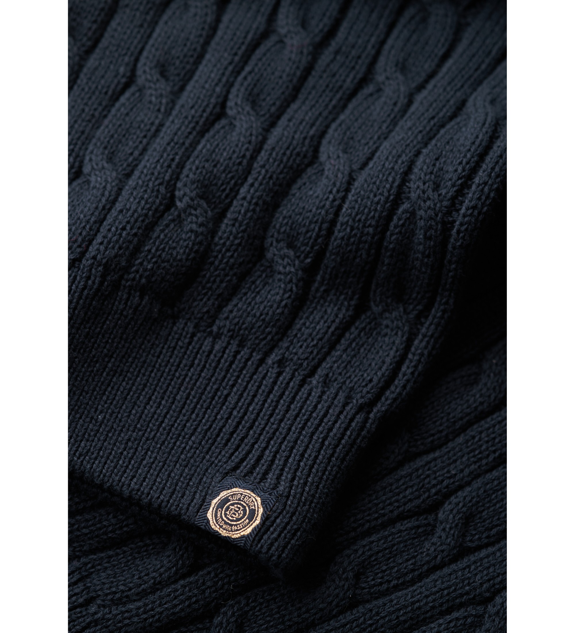 Superdry Pullover Oversize Cable navy