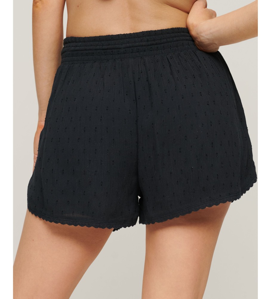 Superdry Granatowe szorty plażowe w stylu vintage