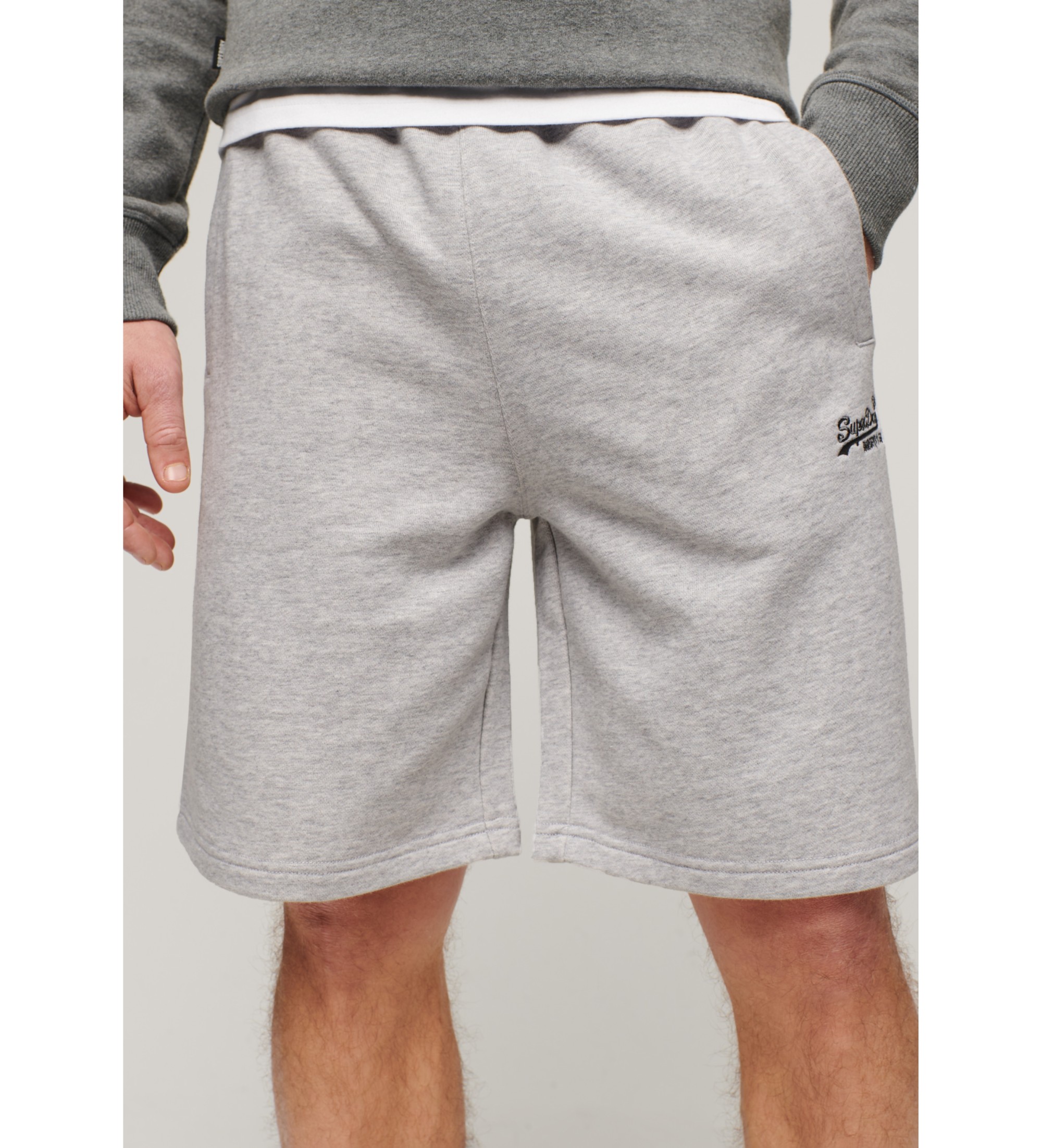 Superdry Szare szorty z dzianiny
