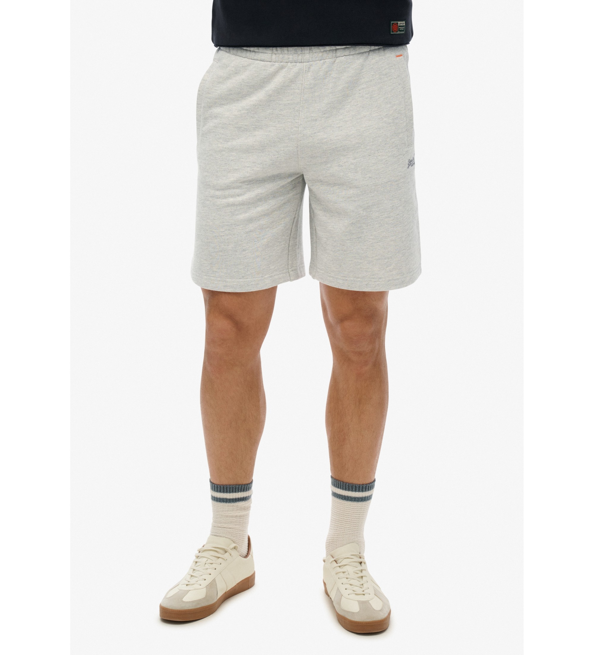 Superdry Gestrickte Shorts mit Logo Essential grau