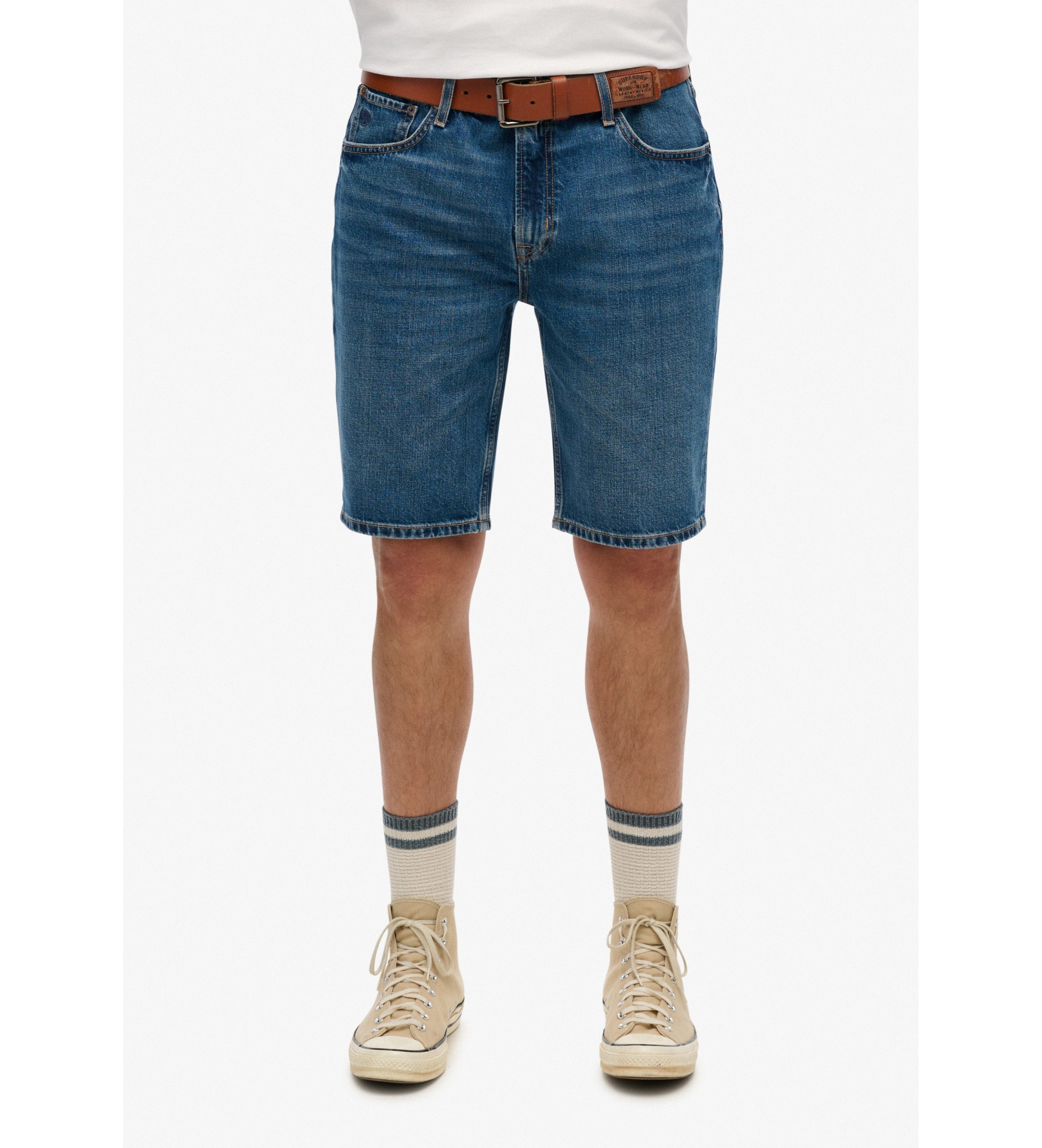 Superdry Gerade Shorts mit blauem Vintage Logo