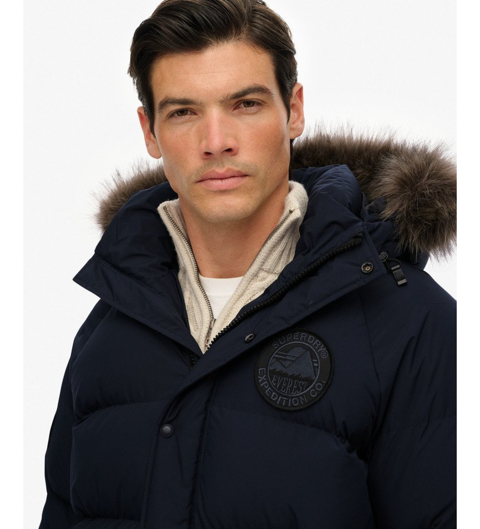 Superdry Parka longue Everest Baffled navy Superdry Parka longue Everest Baffled navy