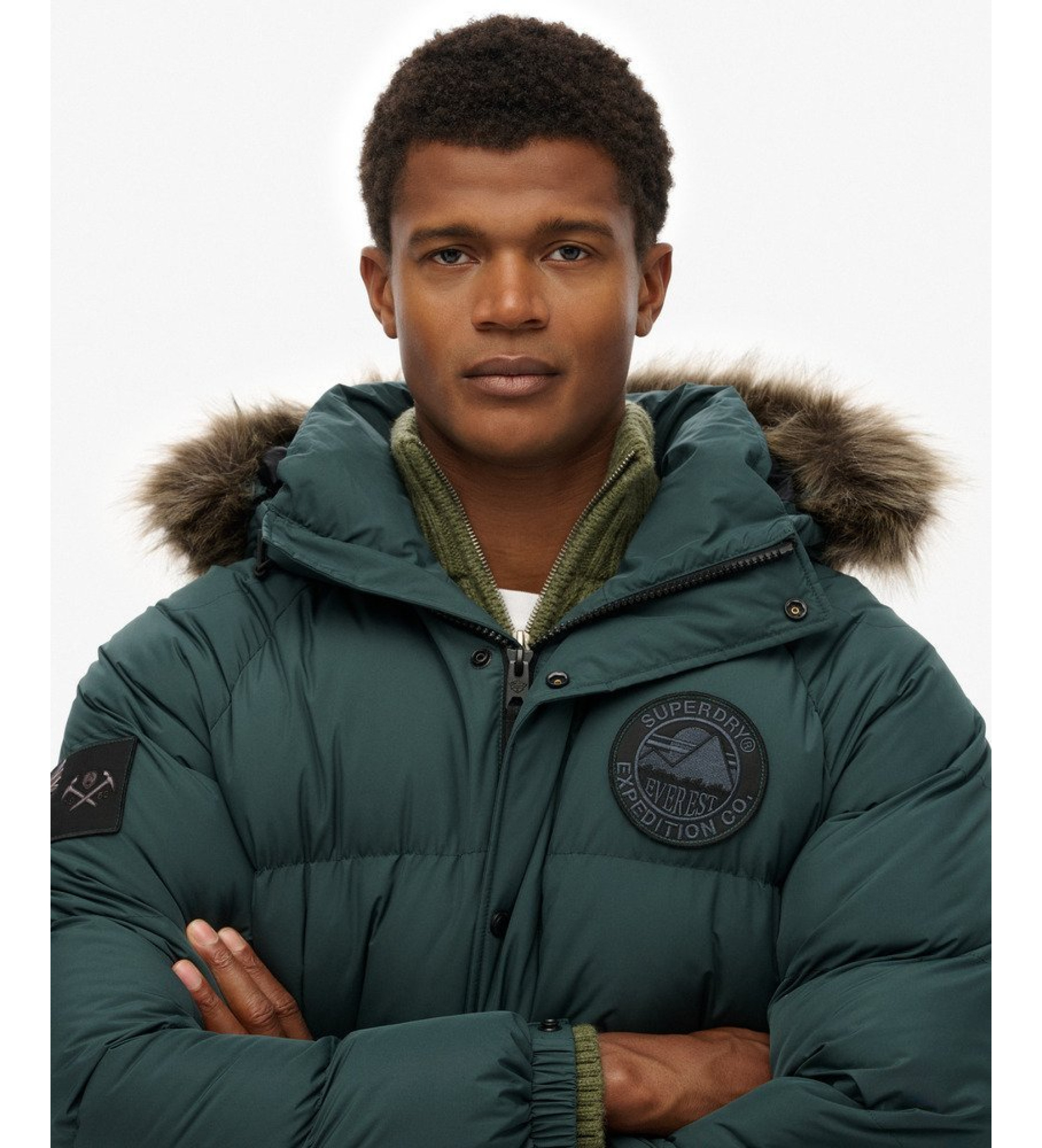 Superdry Parka longue Everest Baffled green Superdry Parka longue Everest Baffled green