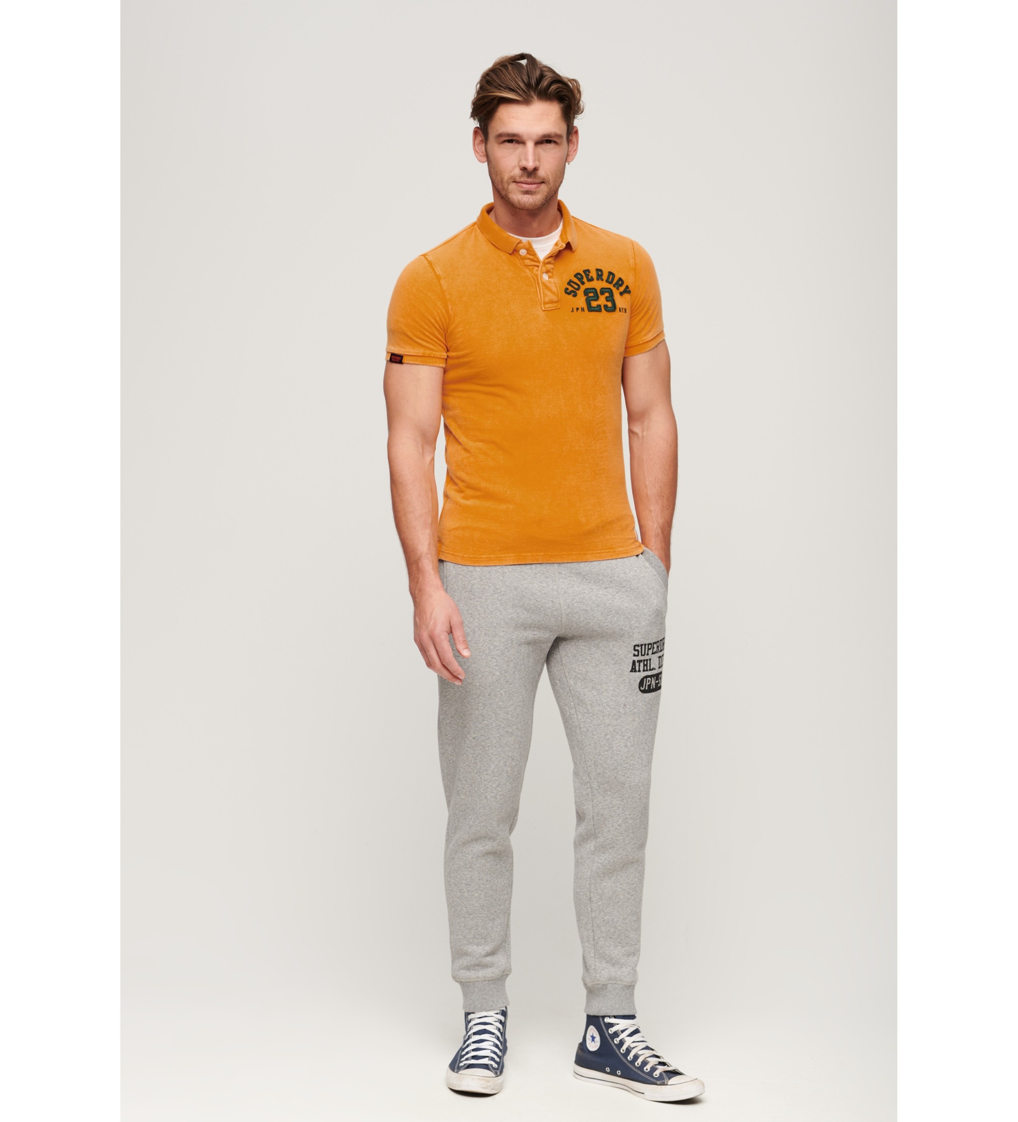 Superdry Polo Vintage Athletic pomarańczowy - Sklep