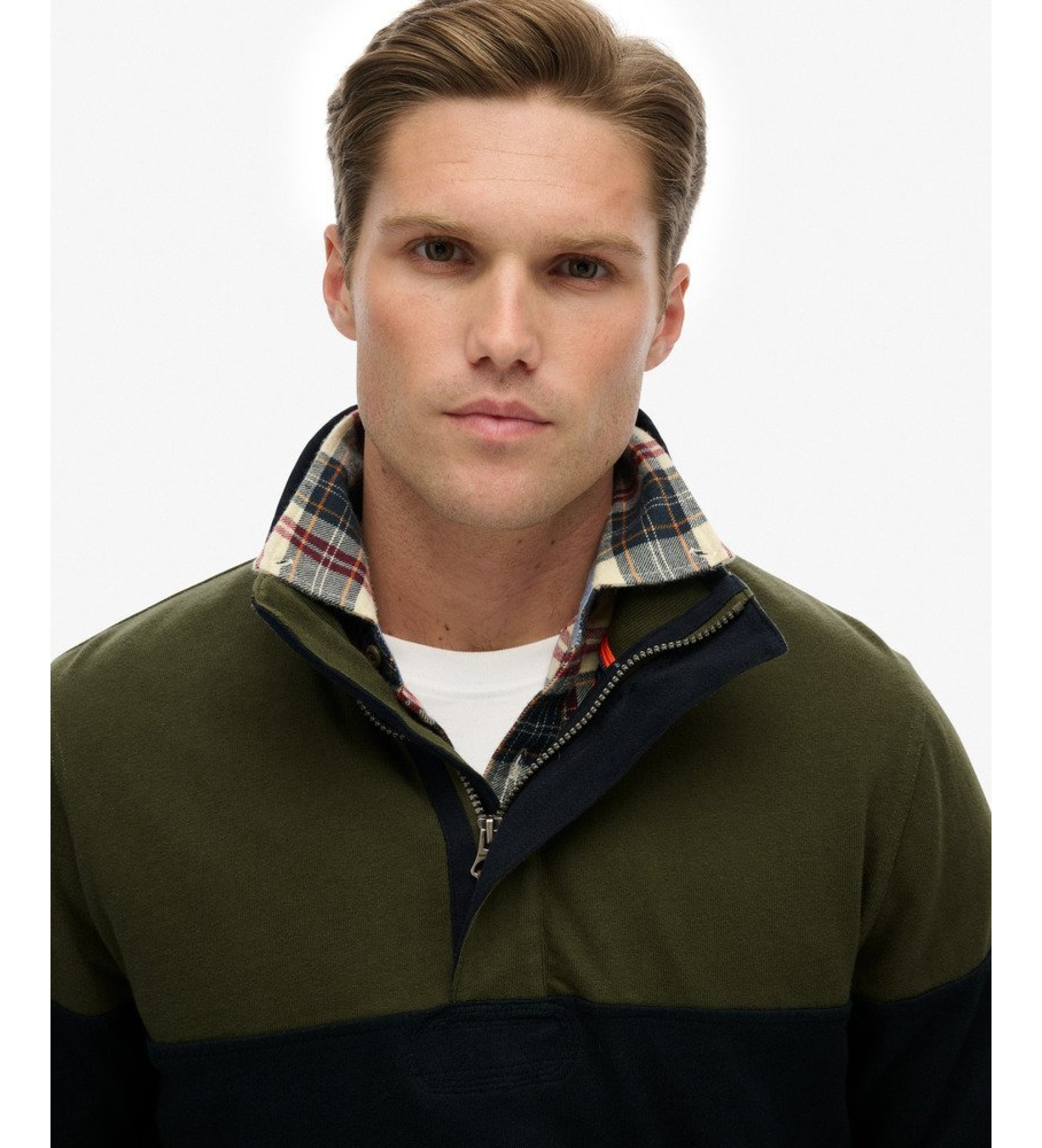 Superdry Classic Rugby Half Zip Sweatshirt vert Superdry Classic Rugby Half Zip Sweatshirt vert