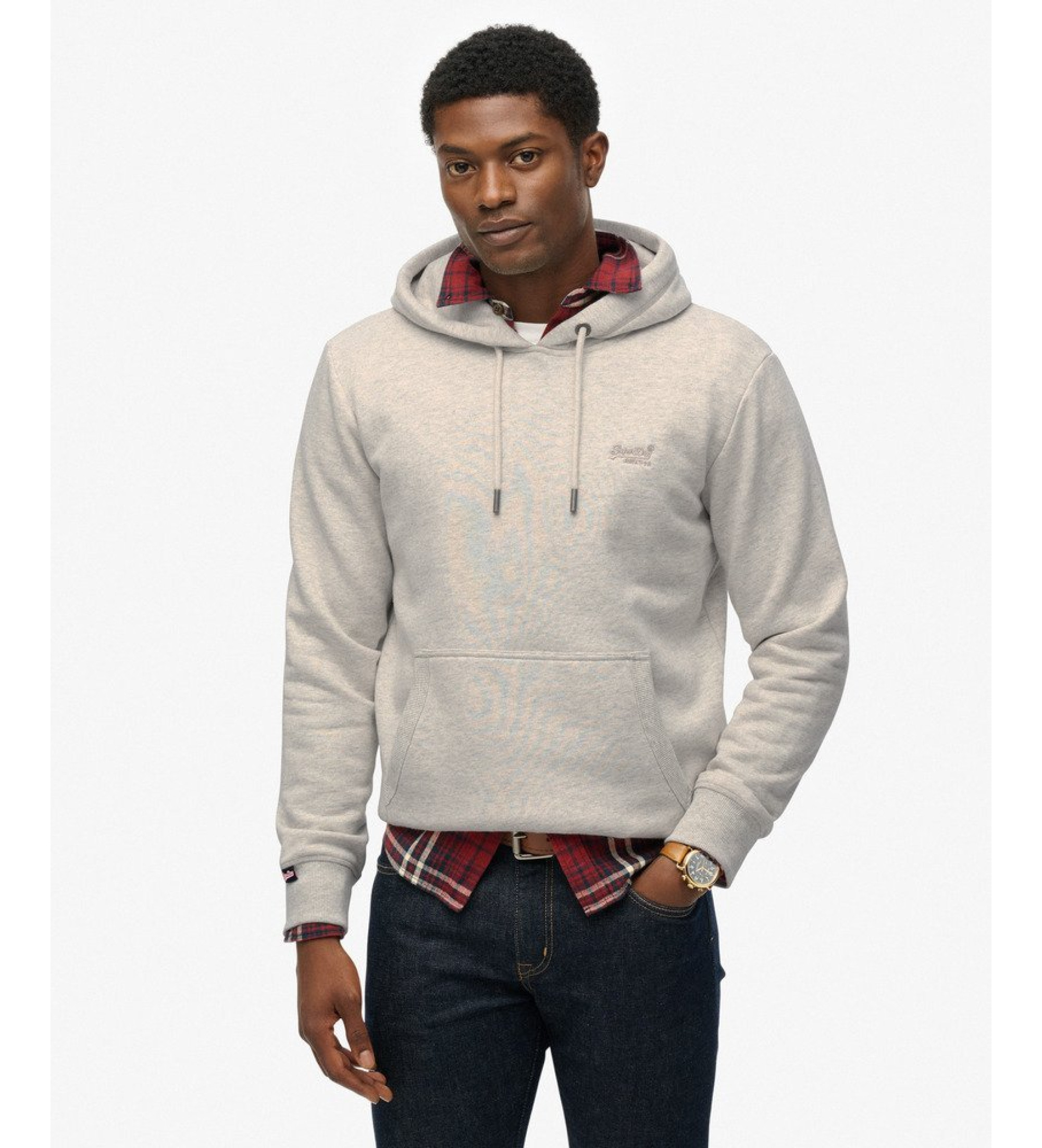 Superdry Felpa con cappuccio Essential Logo HB grigia Superdry Felpa con cappuccio Essential Logo HB grigia