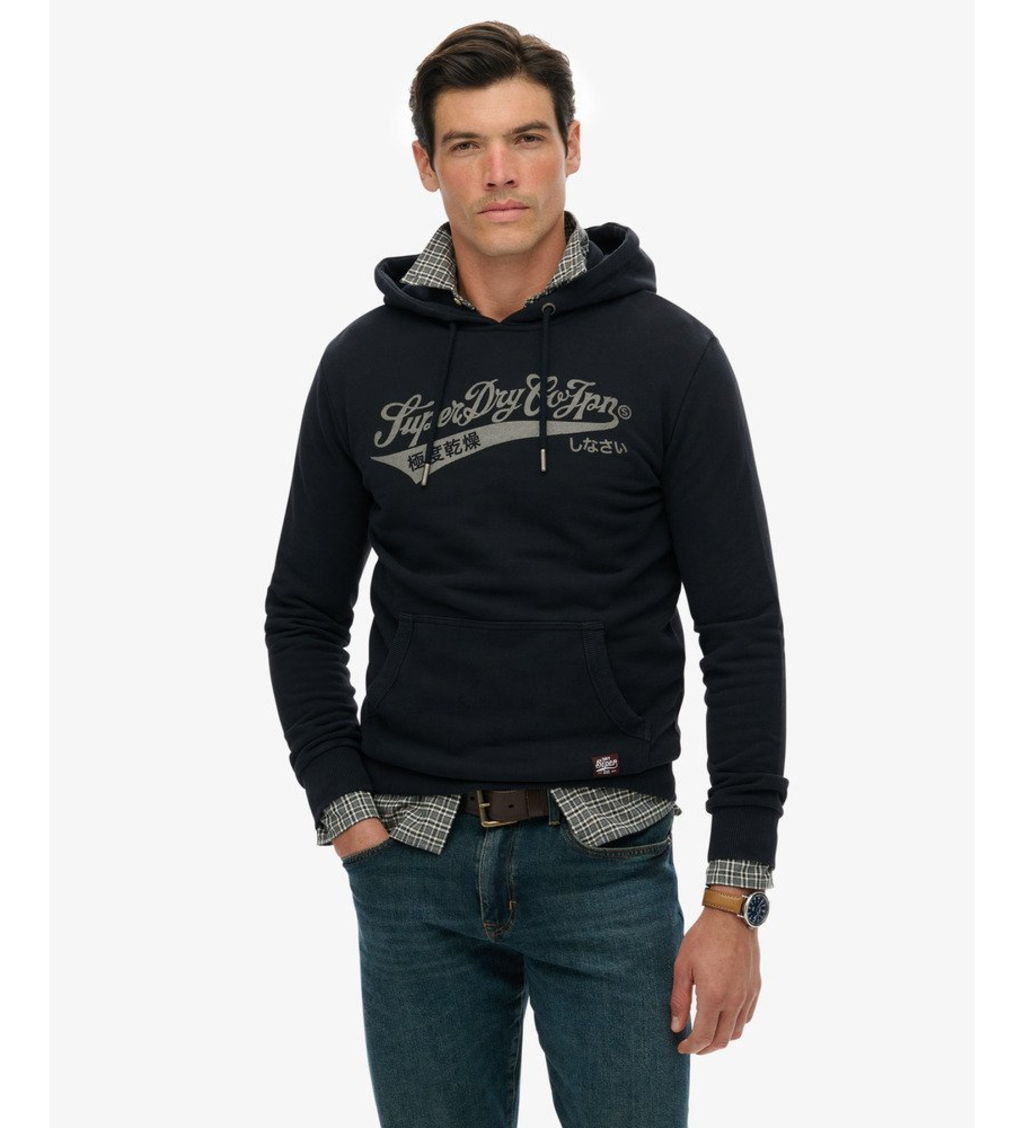 Superdry Heritage Brand Sweatshirt Relaxed svart Superdry Heritage Brand Sweatshirt Relaxed svart
