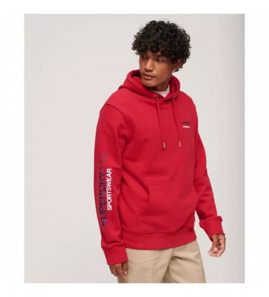 Superdry Sweatshirt com logótipo vermelho - Esdemarca Loja moda