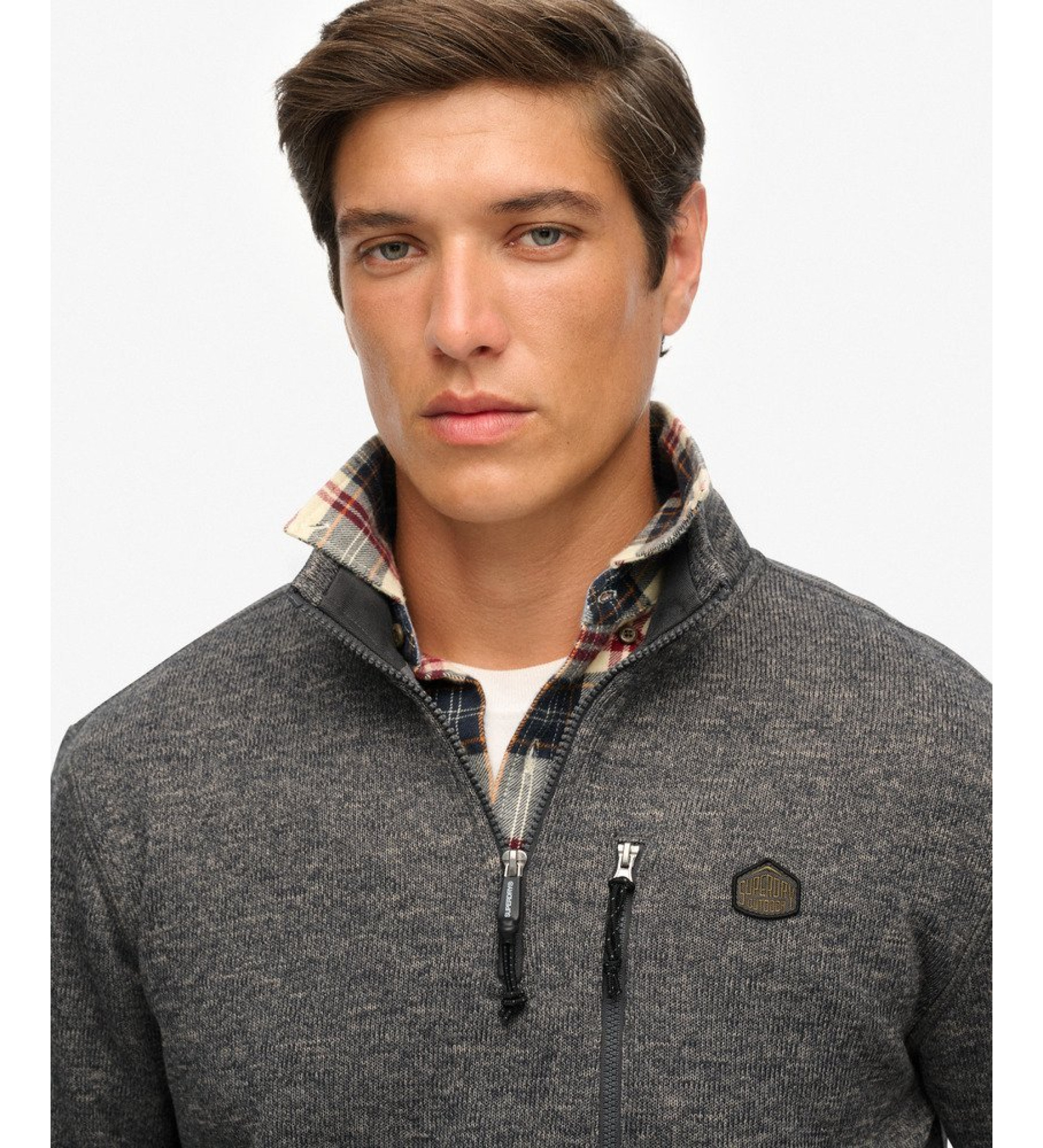 Superdry Storm Fleece Half Zip Sweater dark grey Superdry Storm Fleece Half Zip Sweater dark grey
