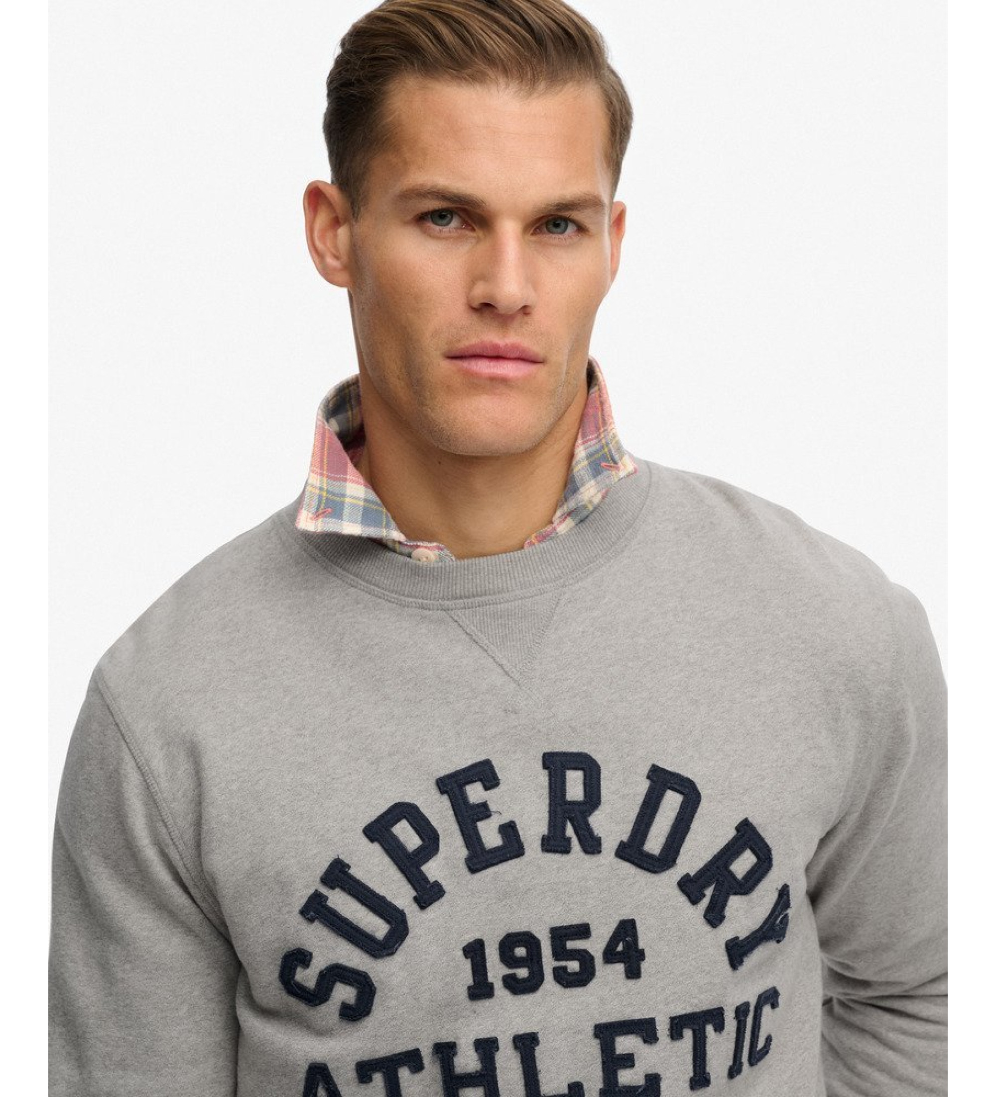 Superdry Felpa grigia Vintage Athletic Crew Superdry Felpa grigia Vintage Athletic Crew