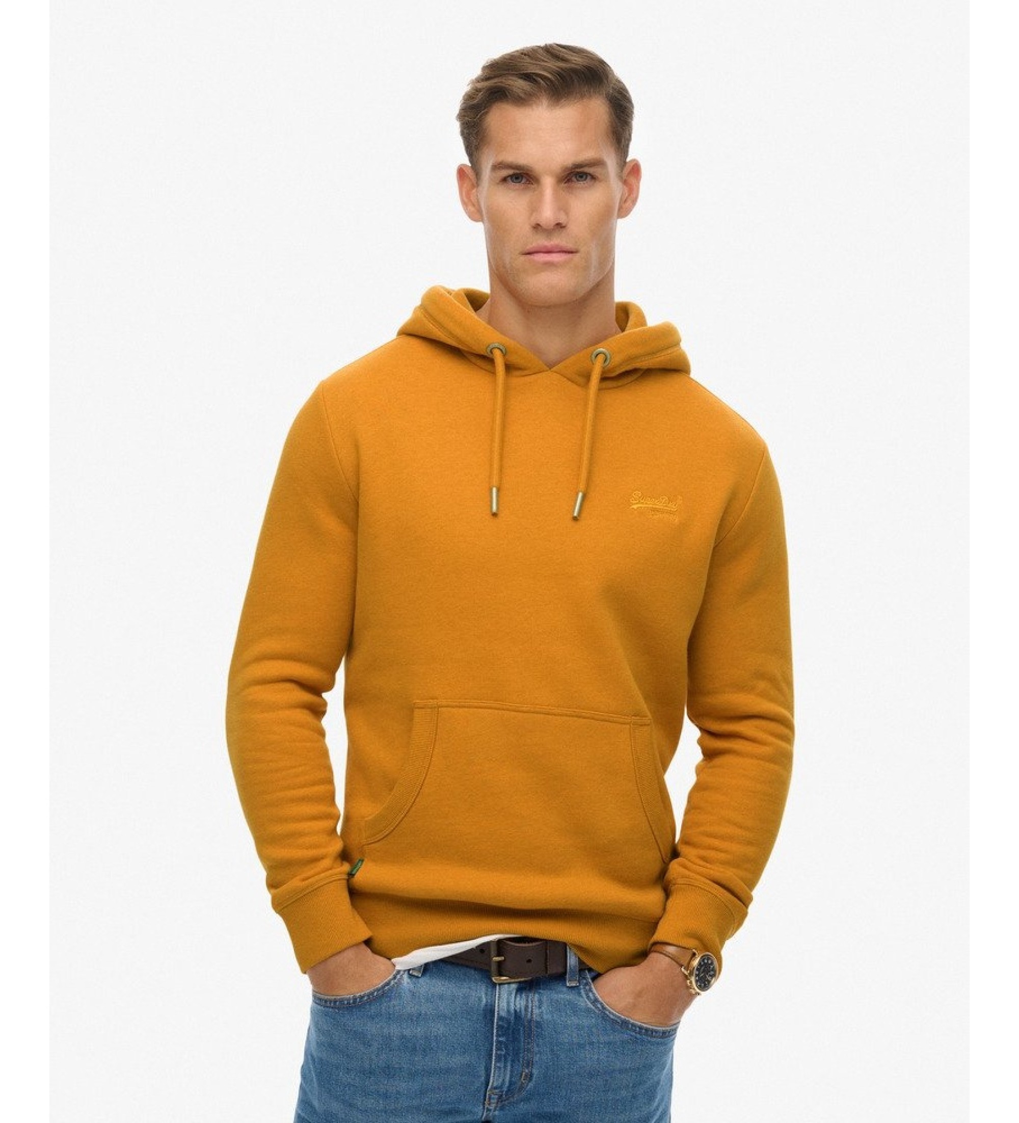 Superdry Mustard Vintage Logo Hoodie