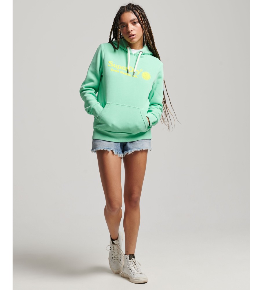 Superdry Sudadera con capucha y logotipo Vintage Logo Venue verde
