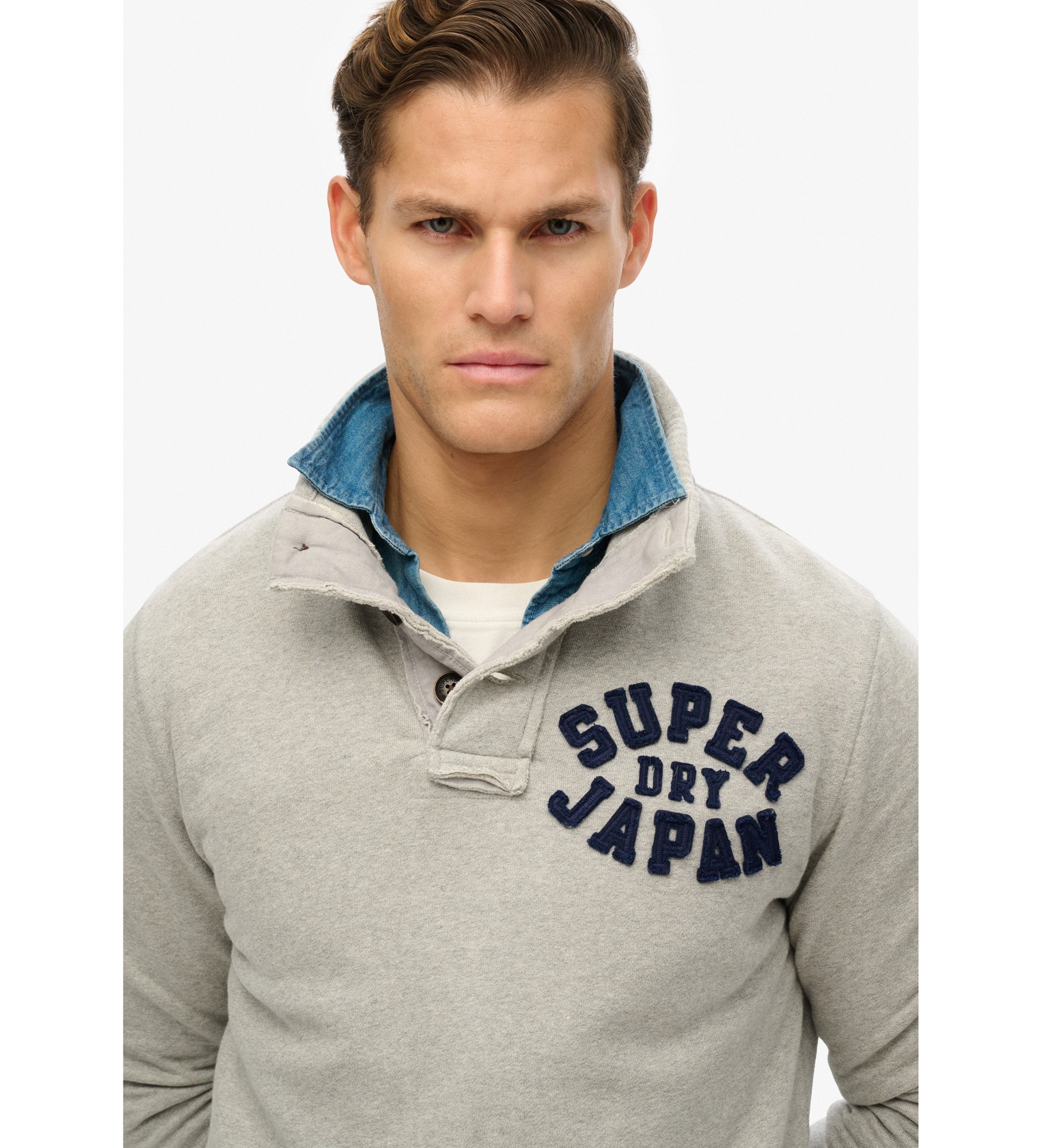 Superdry Sweatshirt Vintage Athletic  col baker gris