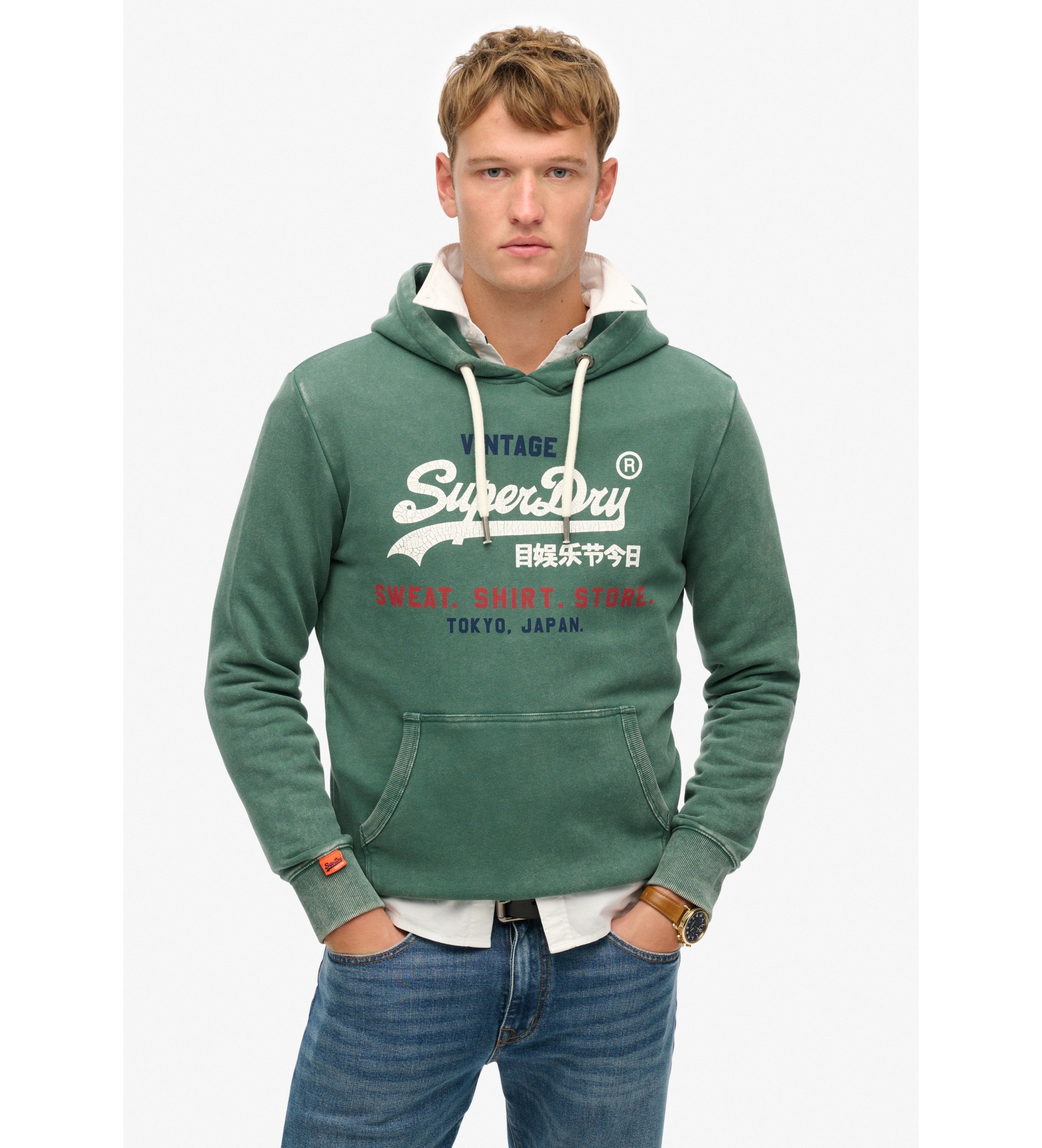 Superdry Sweat vintage vert Cali