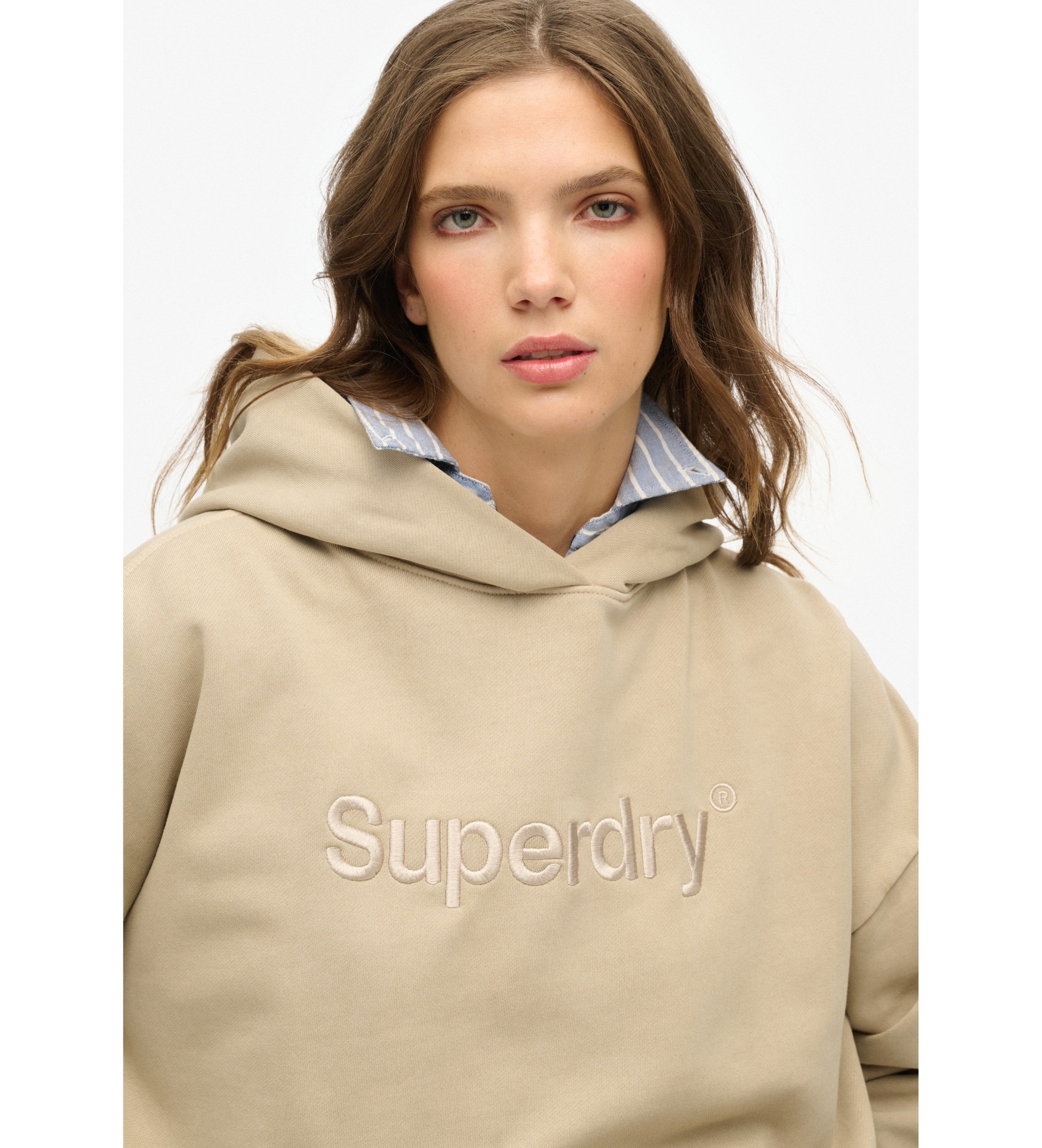 Superdry Camisola com núcleo bordado bege