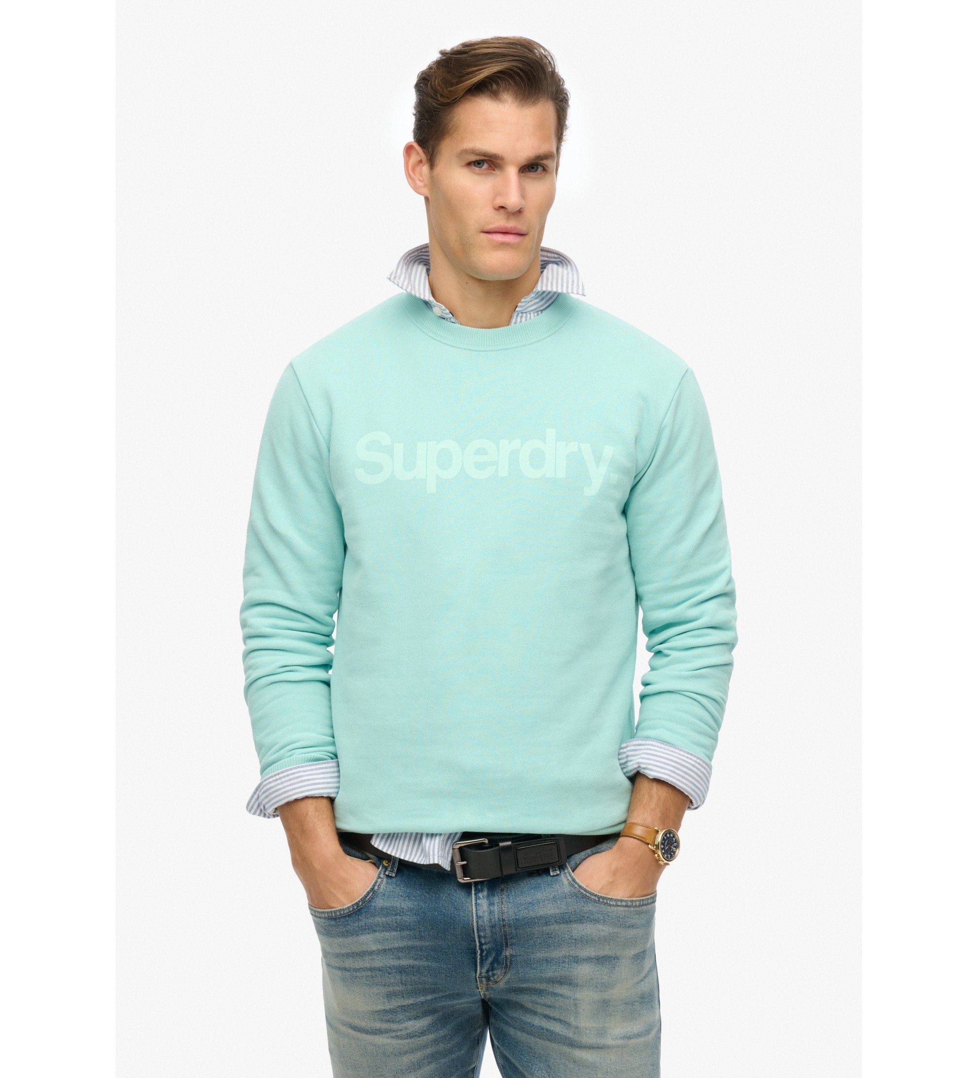 Superdry Sweat City avec logo Core vert