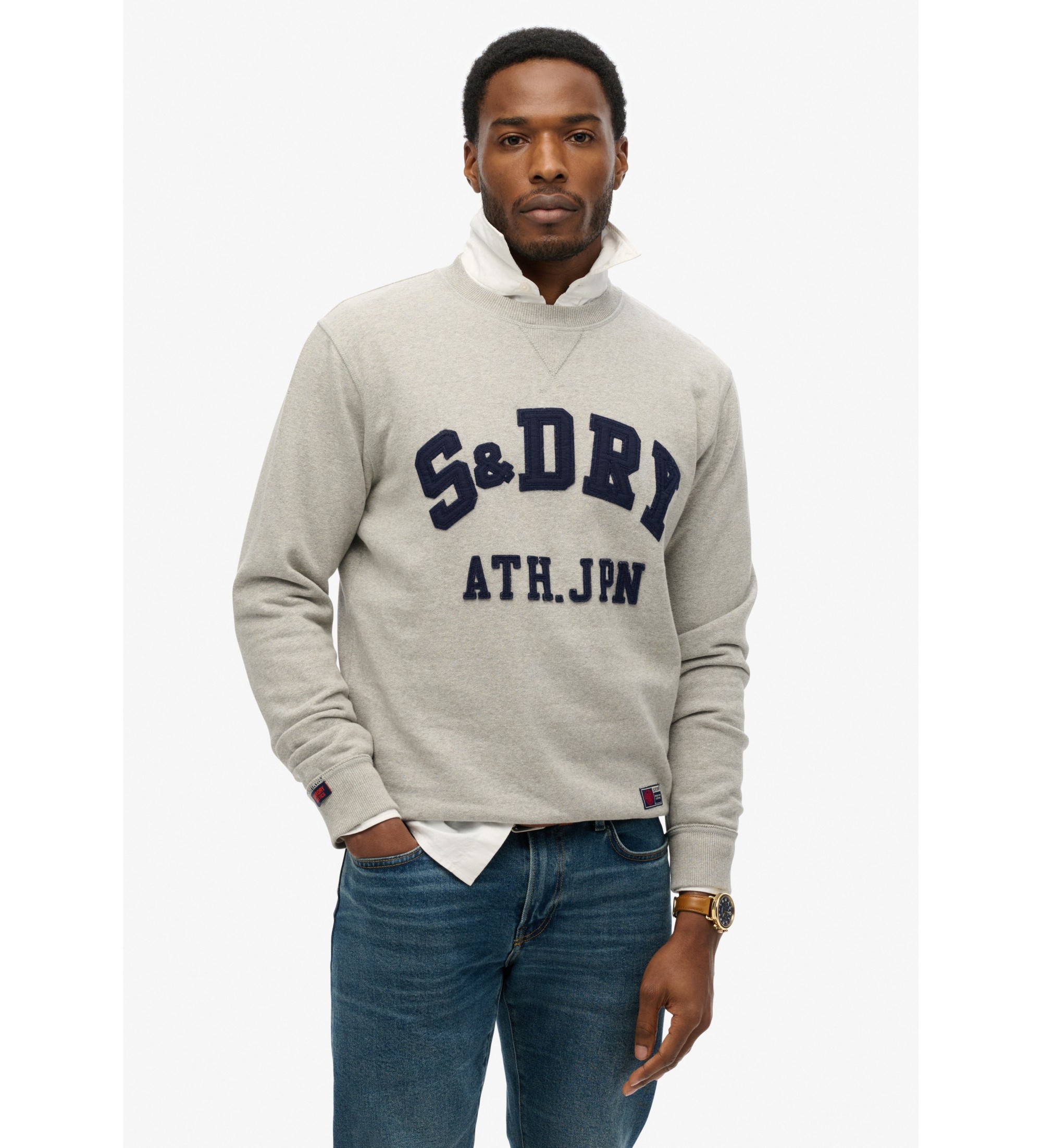 Superdry Sweat vintage Athletic gris