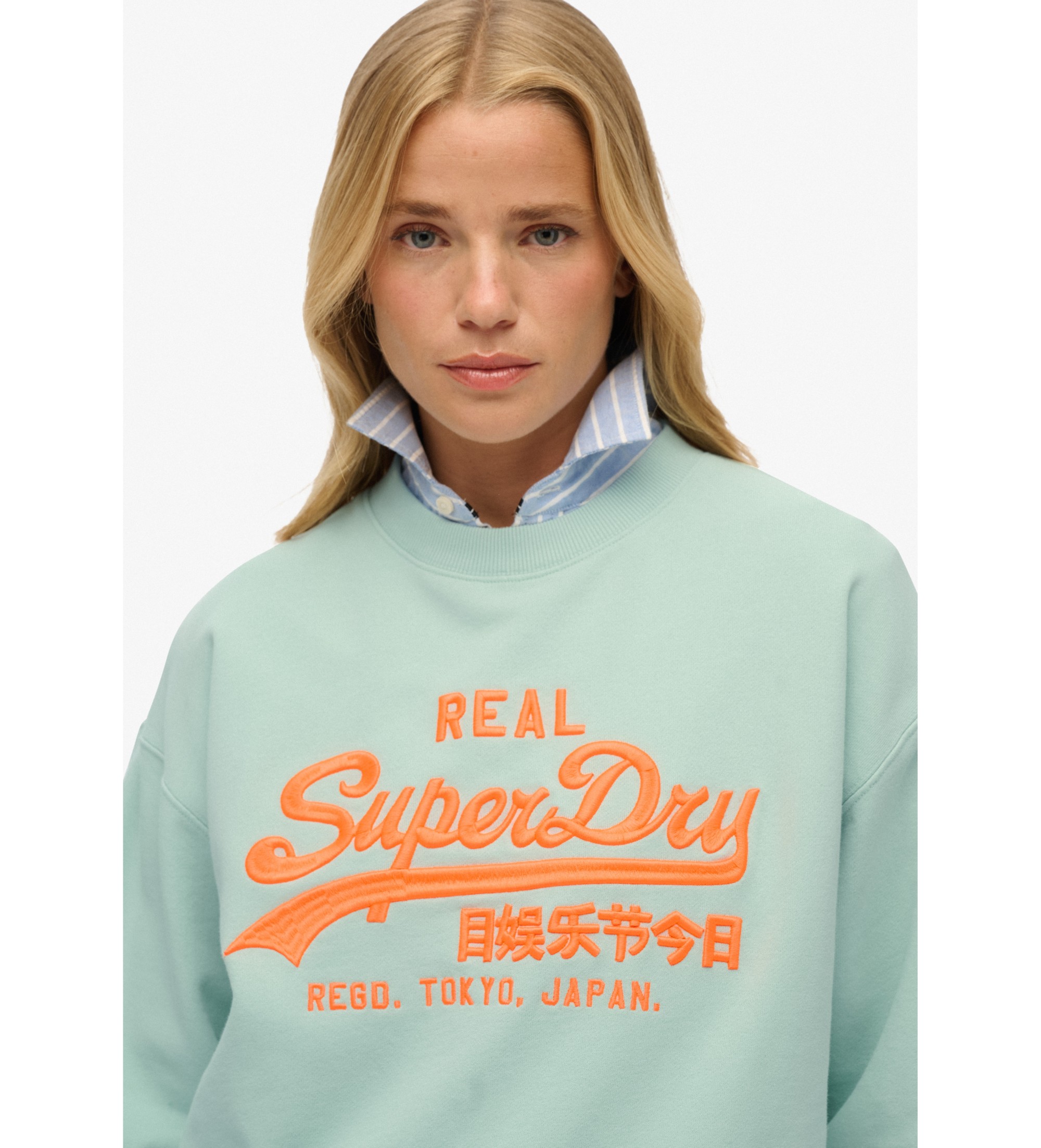 Superdry Vintage fluorescerende groene sweater
