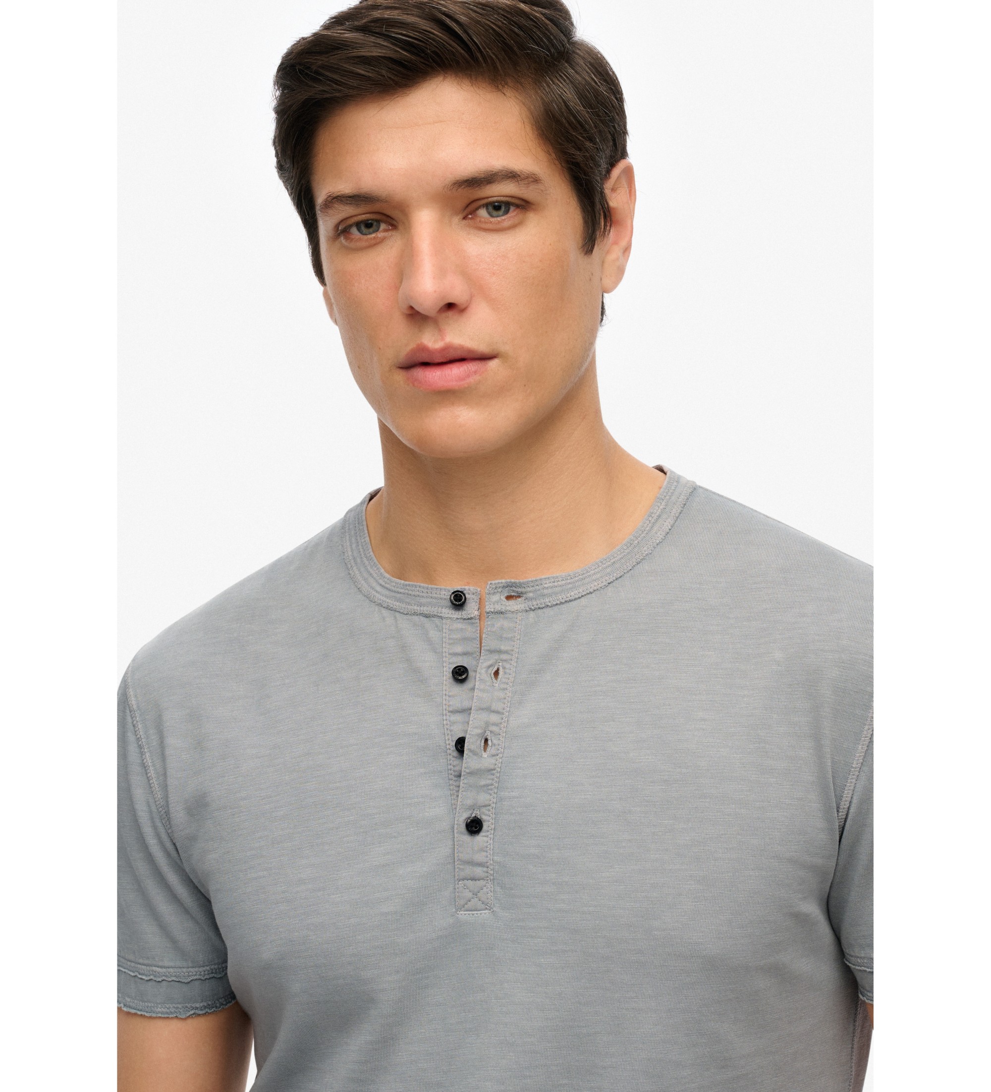 Superdry T-shirt de malha flamejada cinzenta