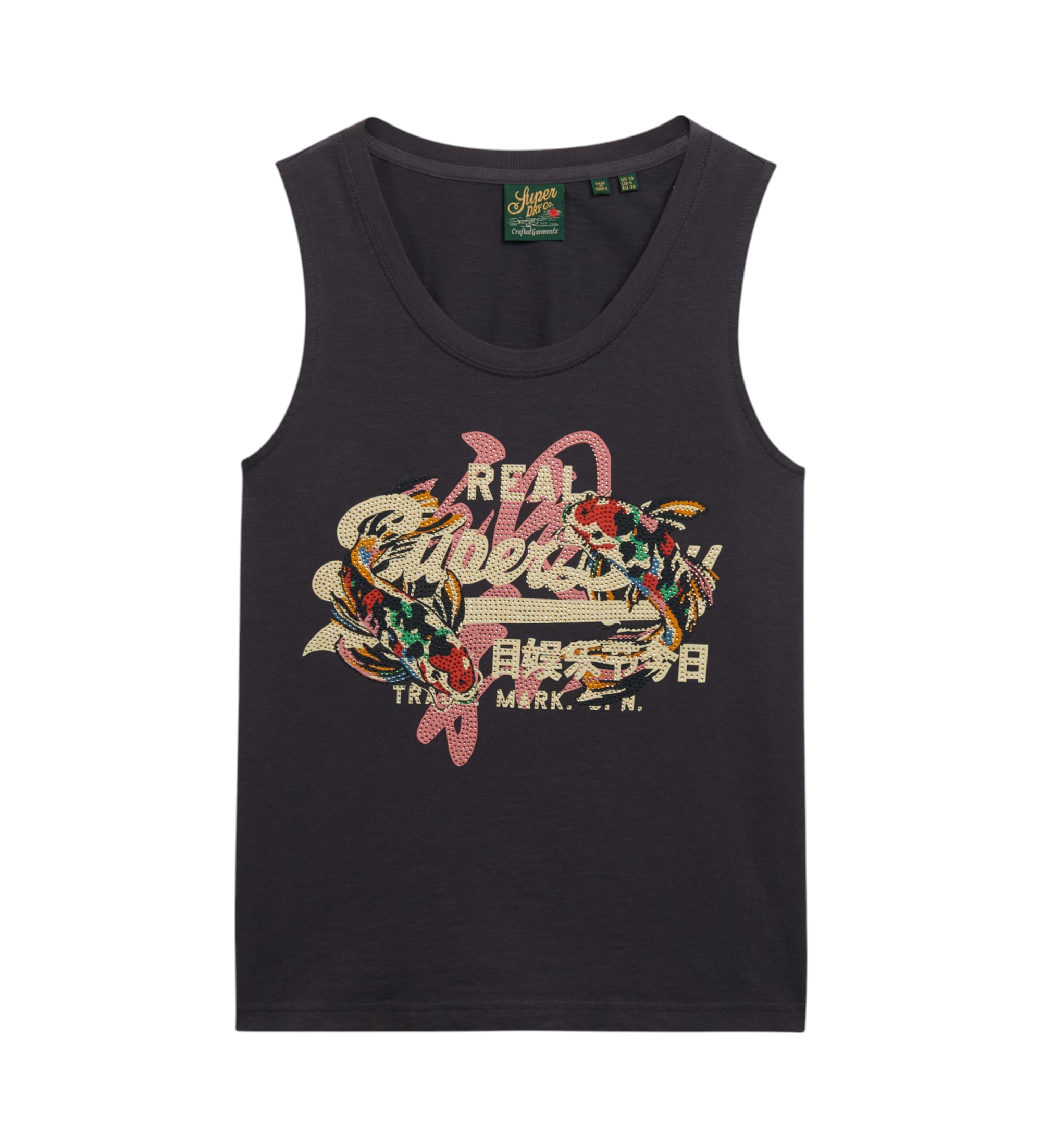 Superdry T-shirt Tokyo Vintage ciemnoszary - Sklep Esdemarca