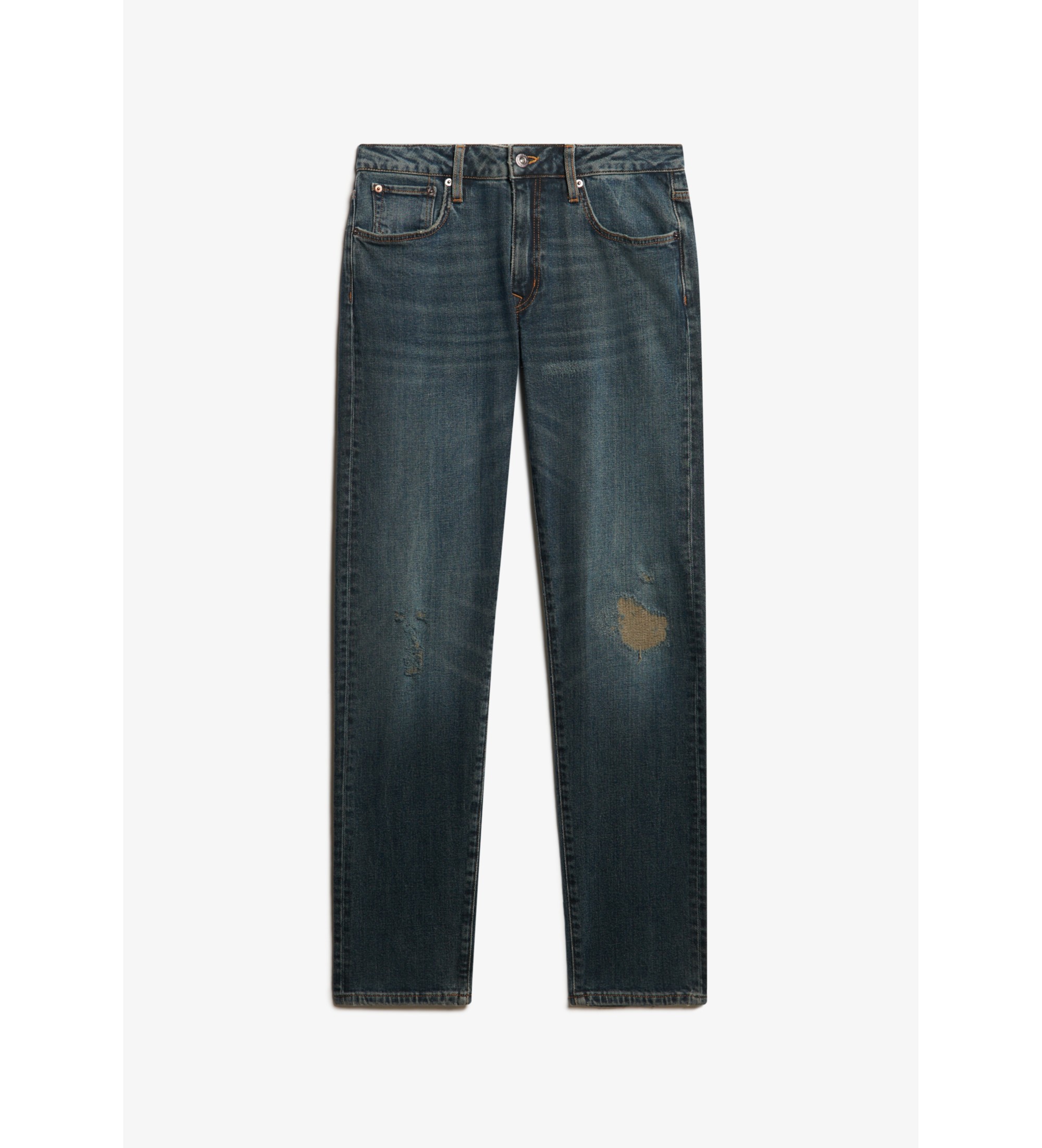 Jeans Neri Abbinare Pantaloni Plissettati Superdry Jeans Blu Slim