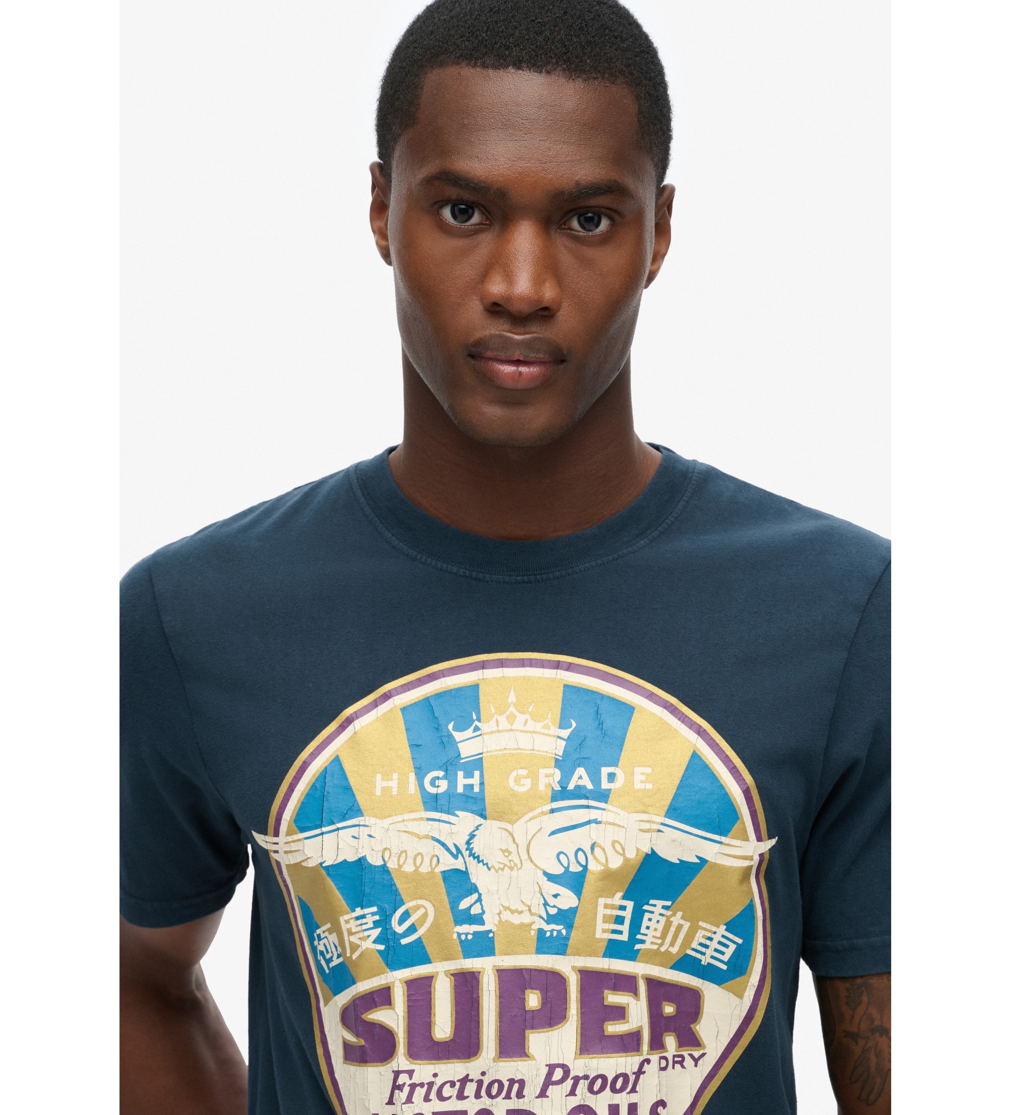 Superdry Camiseta gráfica Workwear Gasoline marino Superdry Camiseta gráfica Workwear Gasoline marino