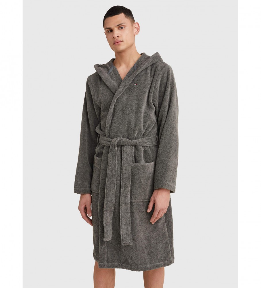 Tommy Hilfiger Gray hooded bathrobe