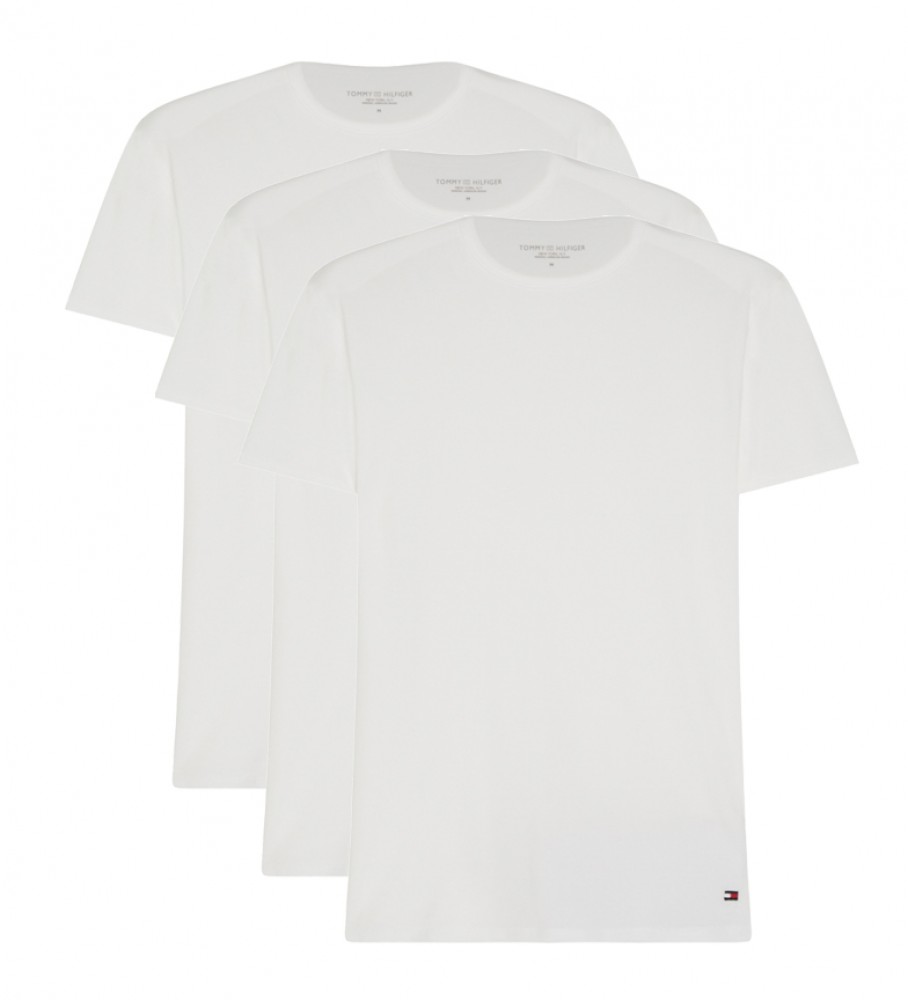 Tommy Hilfiger Lot de 3 T-shirts CN blancs à manches courtes