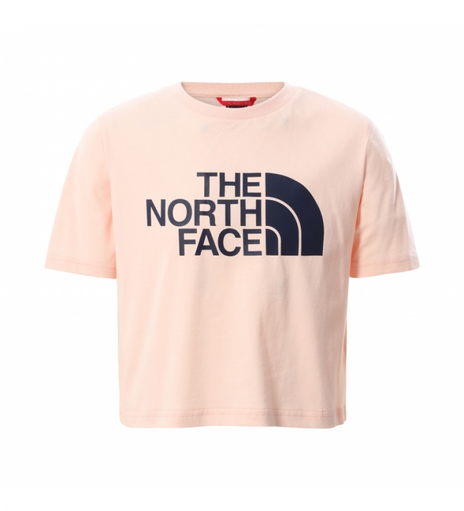 The North Face Girl Easy Cropped T-shirt pale pink