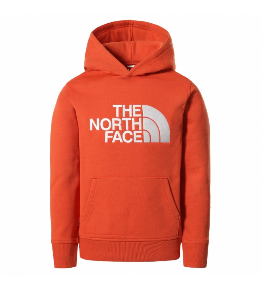 The North Face Drew Peak orange sweatshirt