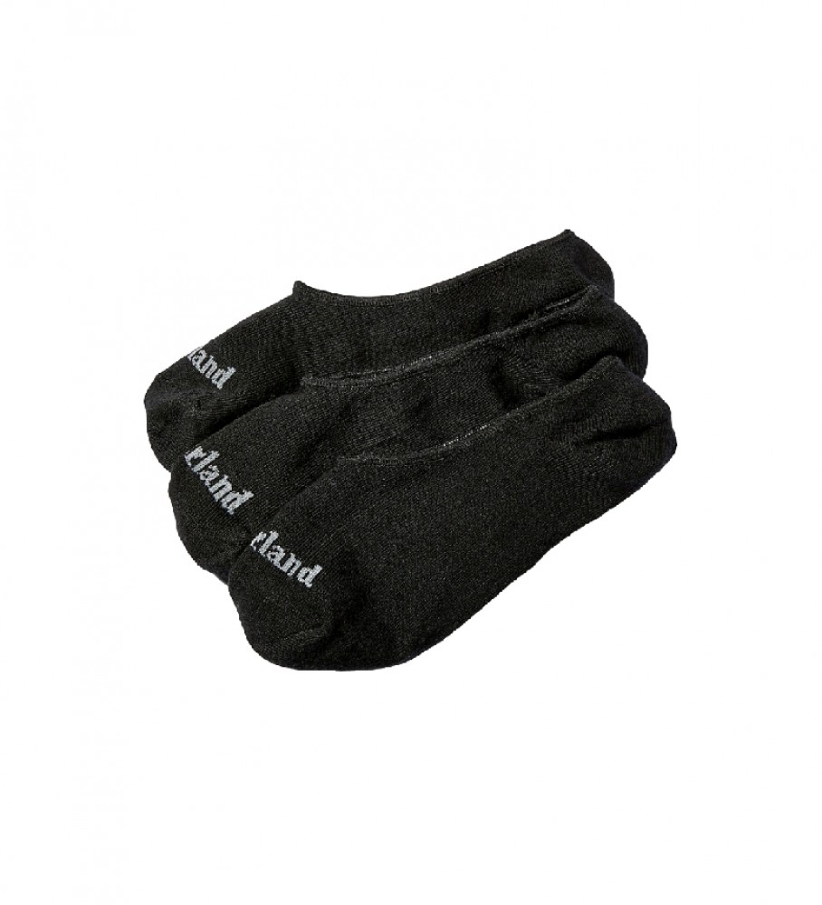 Timberland Pack de 3 chaussettes invisibles à noyau, avec pince noire