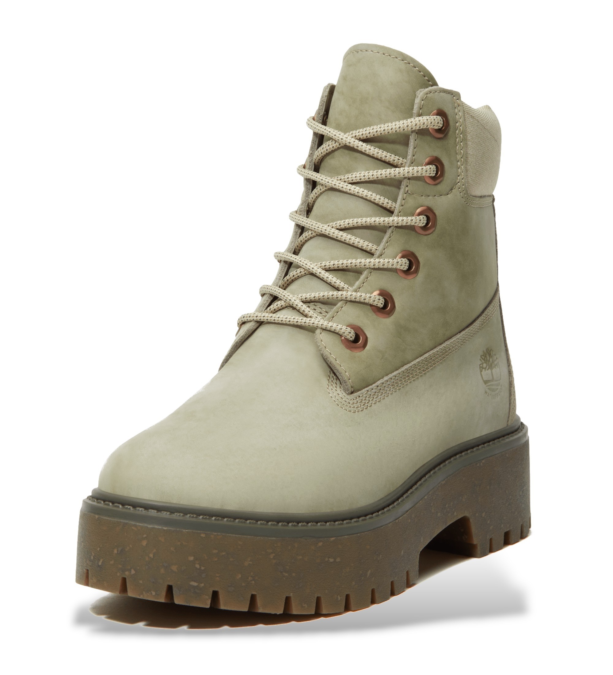 Timberland Stone Street grna vattentta 6 lderstvlar med plattform