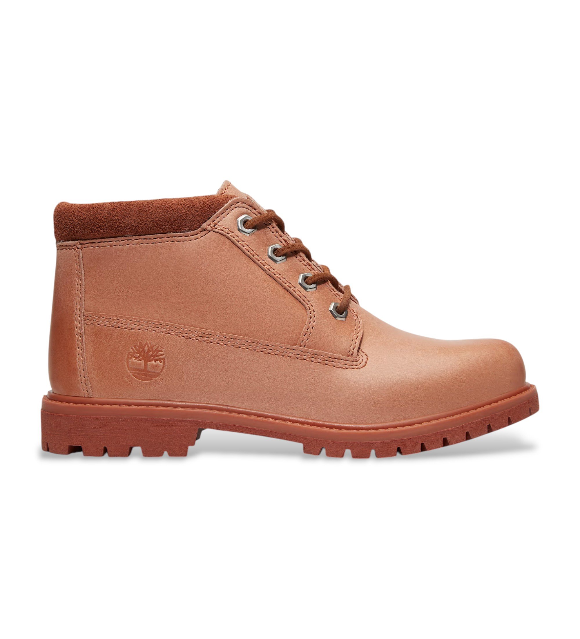 Timberland Nellie roter wasserdichter Chukka-Stiefel aus Leder zum Schnren im mittleren Bereich