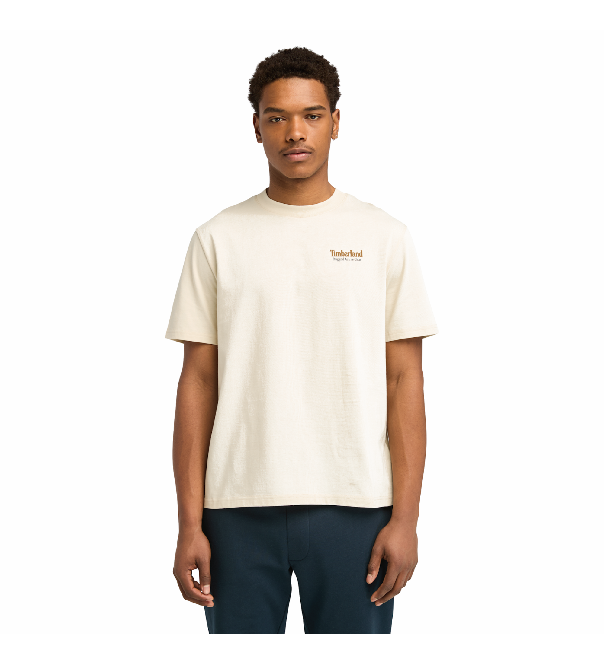 Timberland Rugged Active Gear beige T-shirt med grafisk ryg