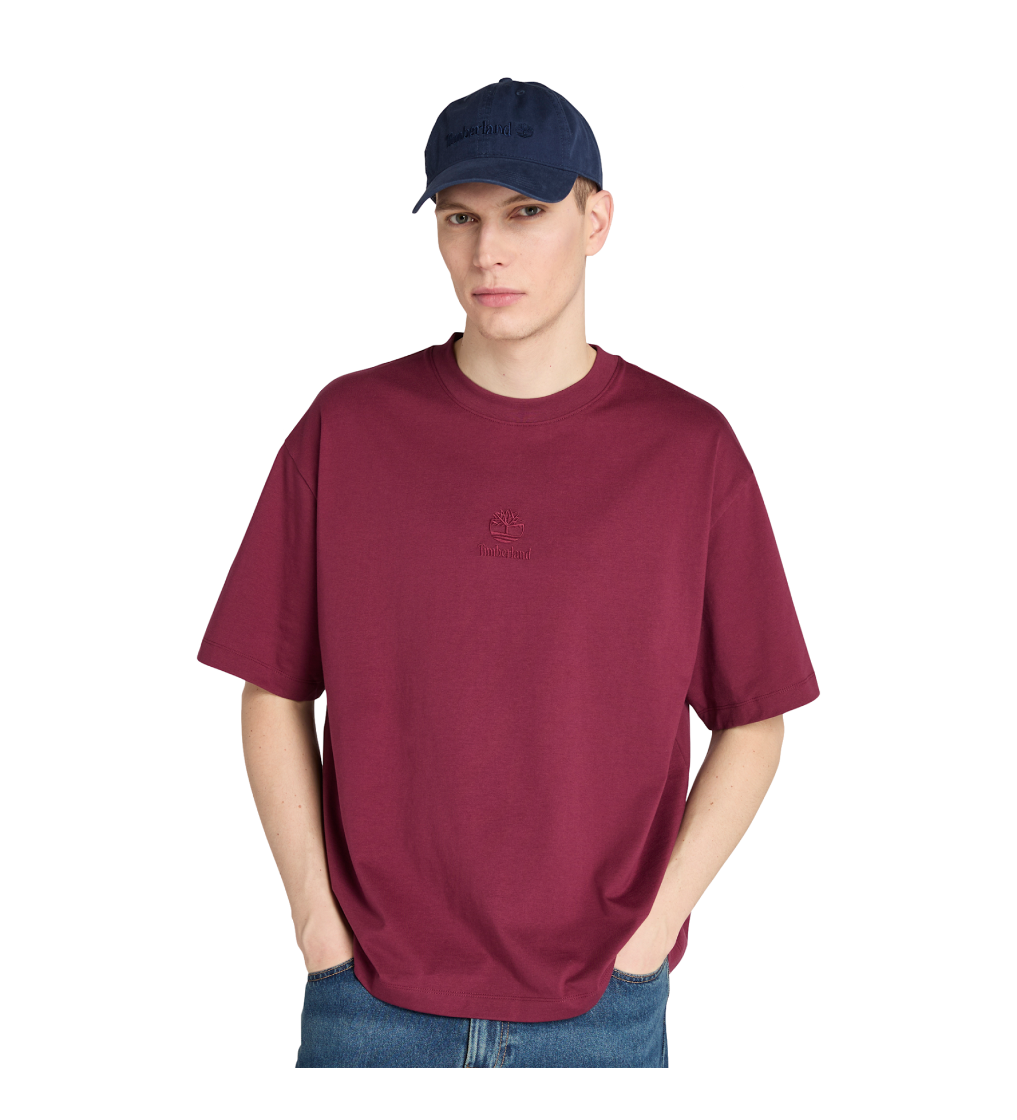 Timberland T-shirt  logo Hampton bordeaux