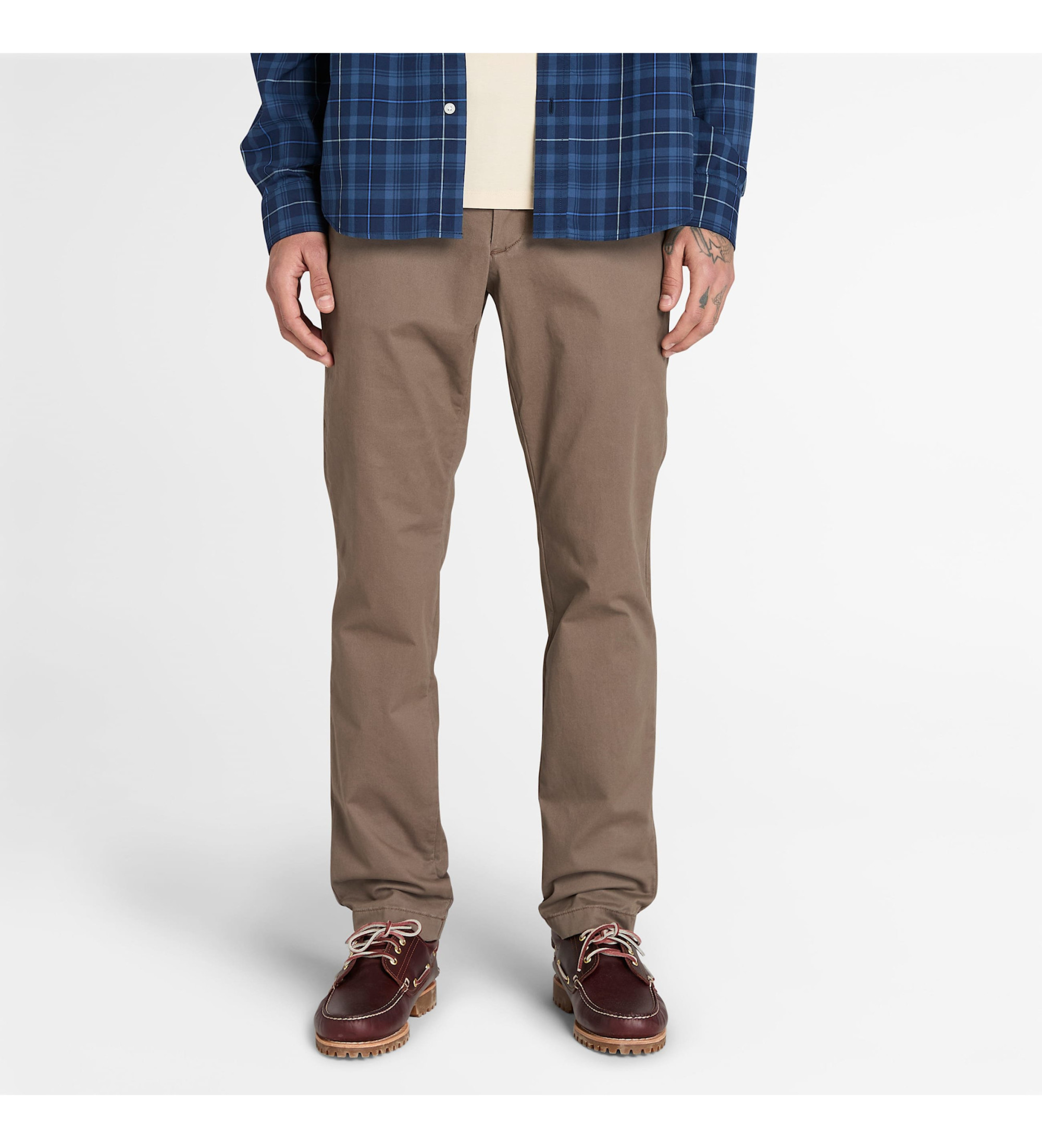 Timberland Pantalón chino ajustado de sarga Claremont marrón Timberland Pantalón chino ajustado de sarga Claremont marrón