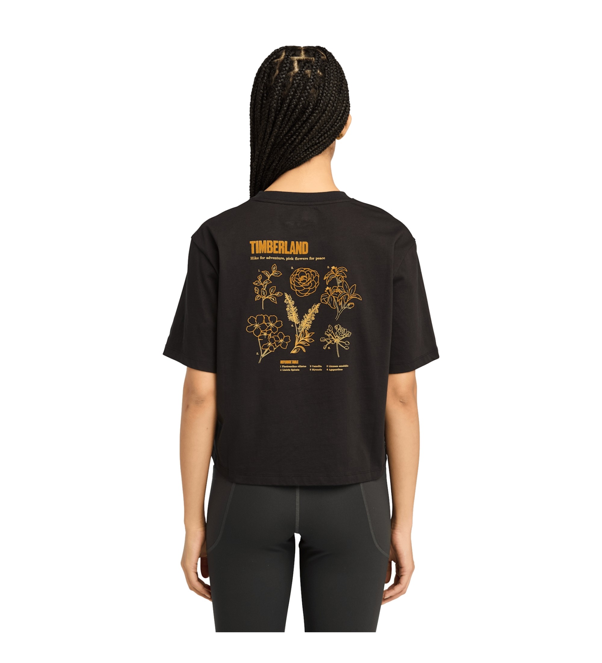 Timberland T-shirt met korte mouwen en zwarte grafische print