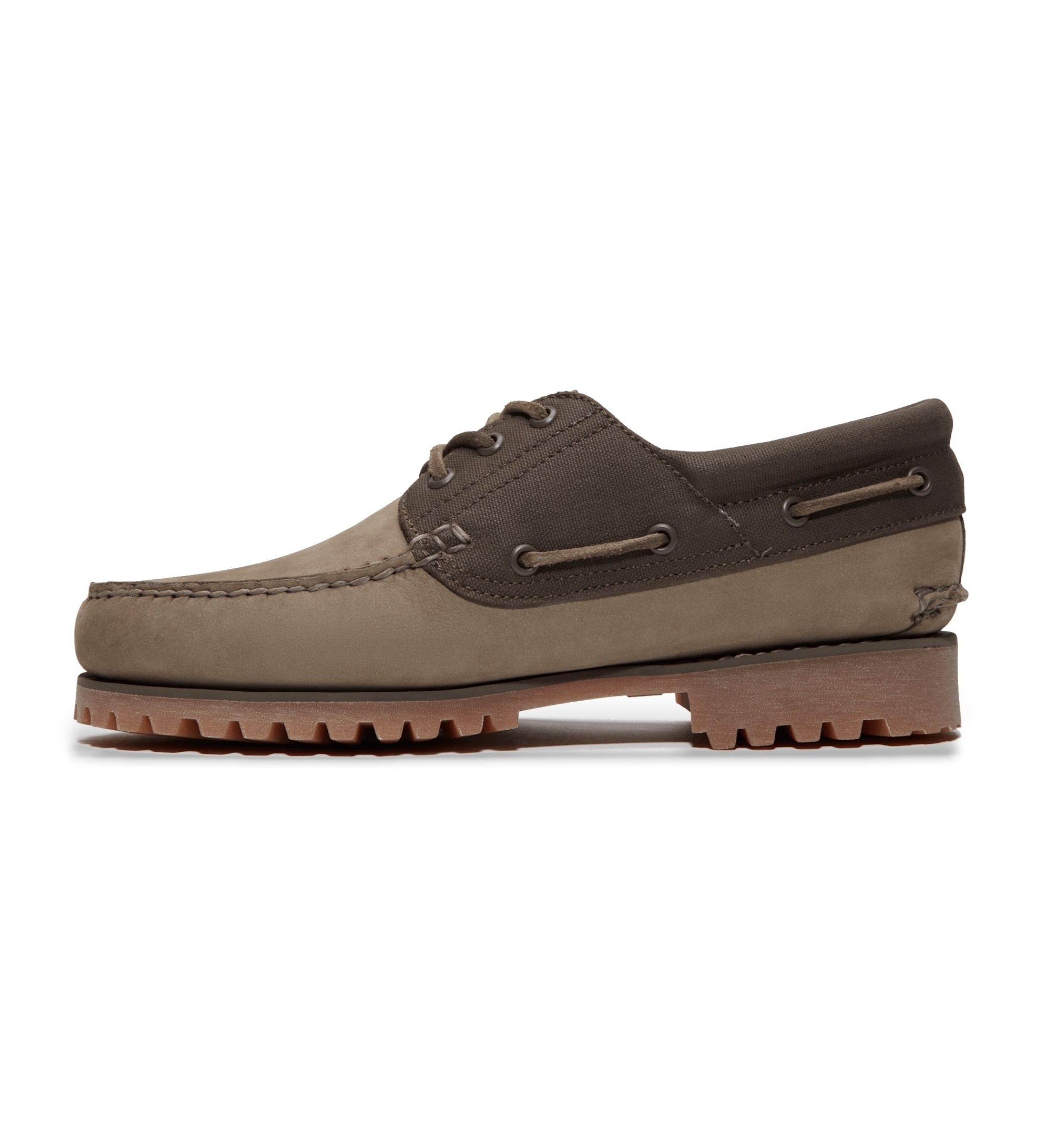 Timberland Autnticos sapatos de barco em pele verde cosidos  mo com 3 ilhs
