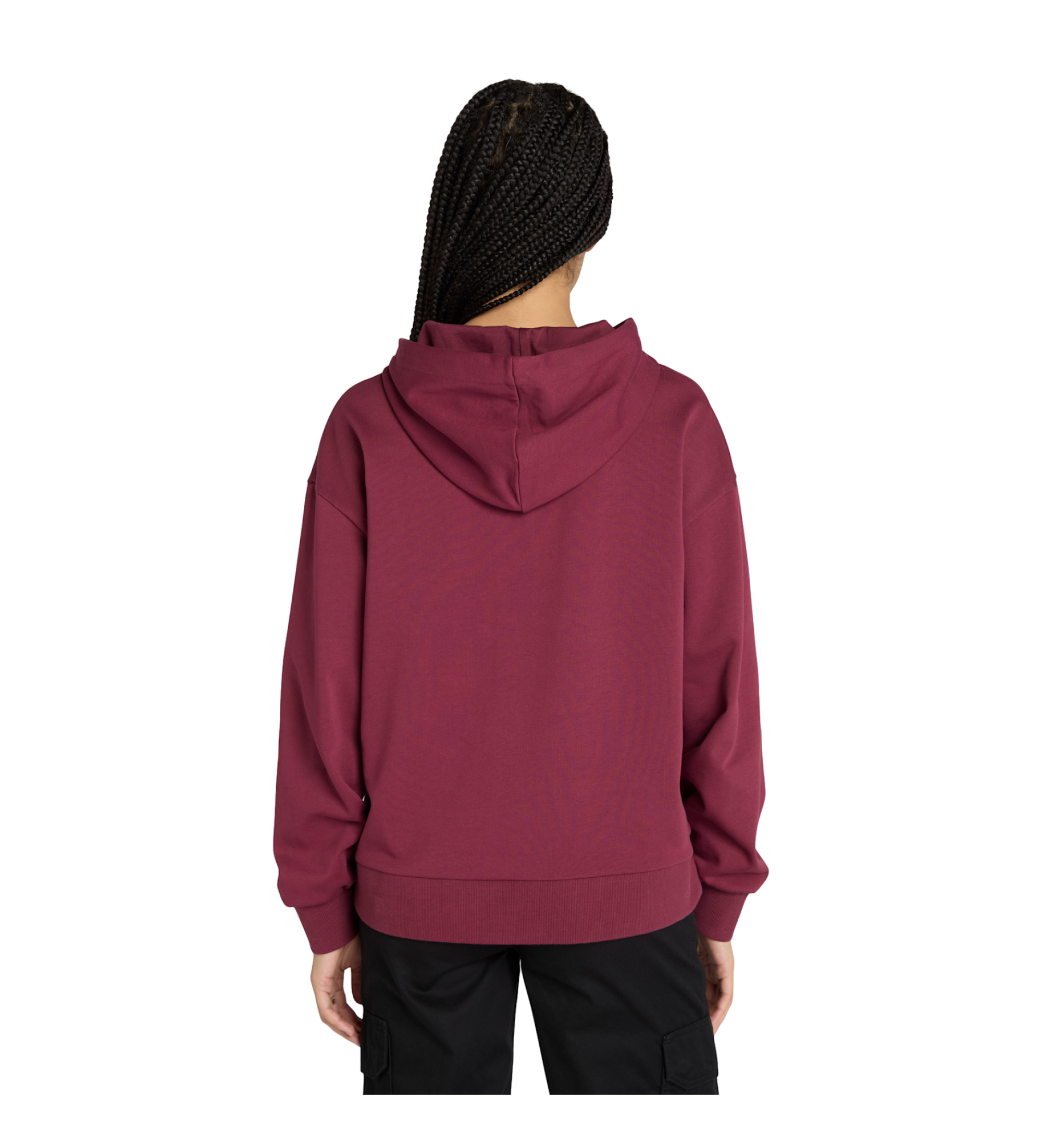Timberland Mikina Loop Back v bordo barvi
