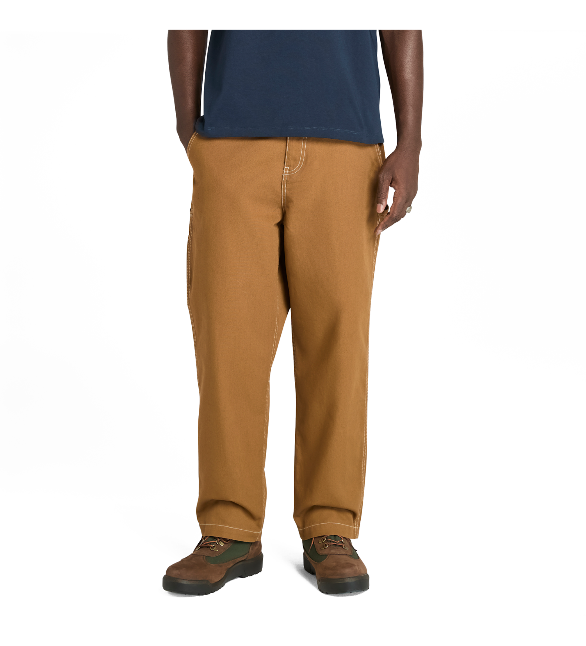 Timberland Pantalon de charpentier en toile de canard lavée marron
