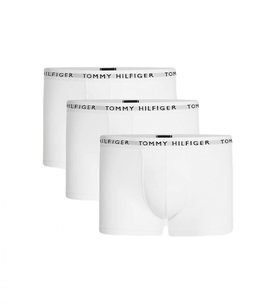 Tommy Hilfiger Lot de 3 caleçons Trunk Essentials avec logo blanc