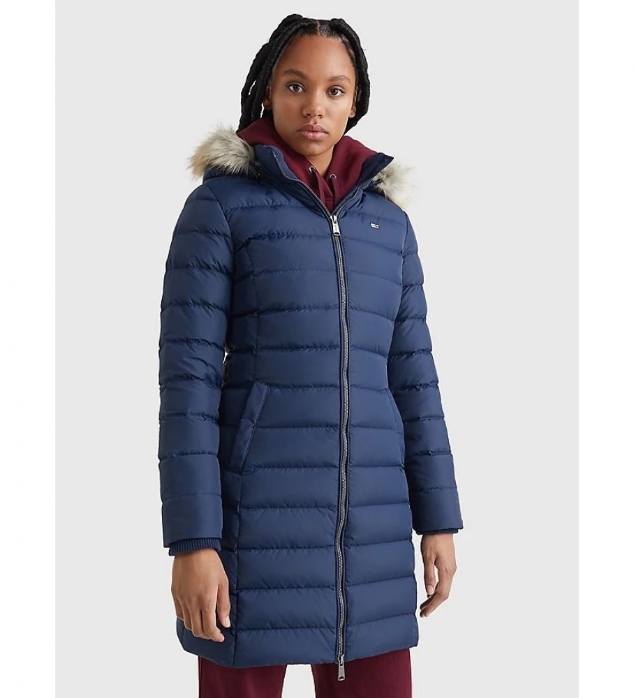 Tommy Jeans Essential Hooded Down Navy Plumn Coat