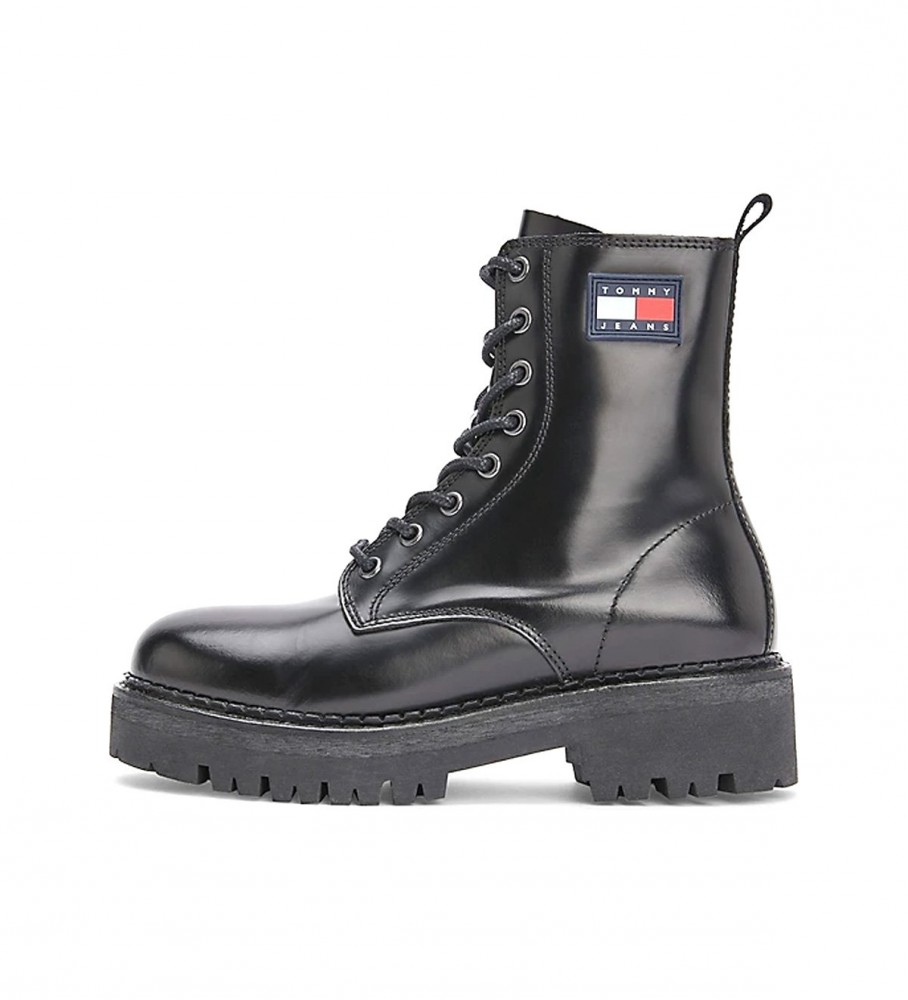 Negrita capitalismo Experto Tommy Jeans Botas urbanas de piel con cordones negro - Tienda Esdemarca  calzado, moda y complementos - zapatos de marca y zapatillas de marca
