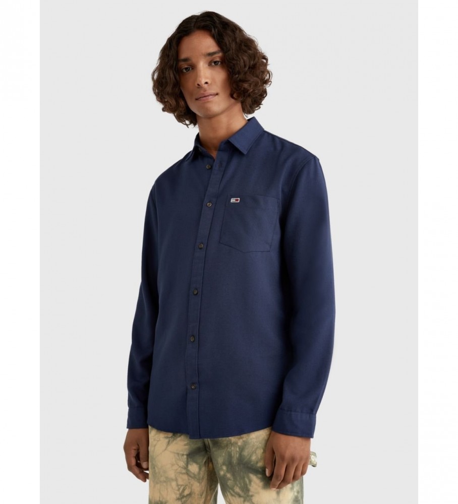 Tommy Hilfiger Solid Flannel navy shirt
